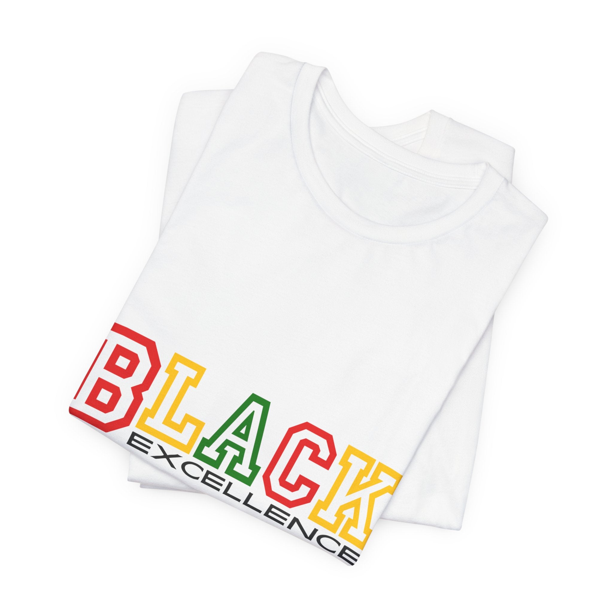 Black Excellence Tee — Retro Rasta Lettering Pride T-Shirt