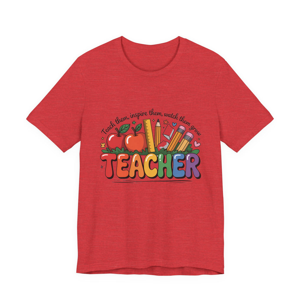 Colorful Teacher Appreciation Unisex Tee, Perfect Gift for Educators, Back to School, Graduation Gift, Teacher's Day, Classroom Wear