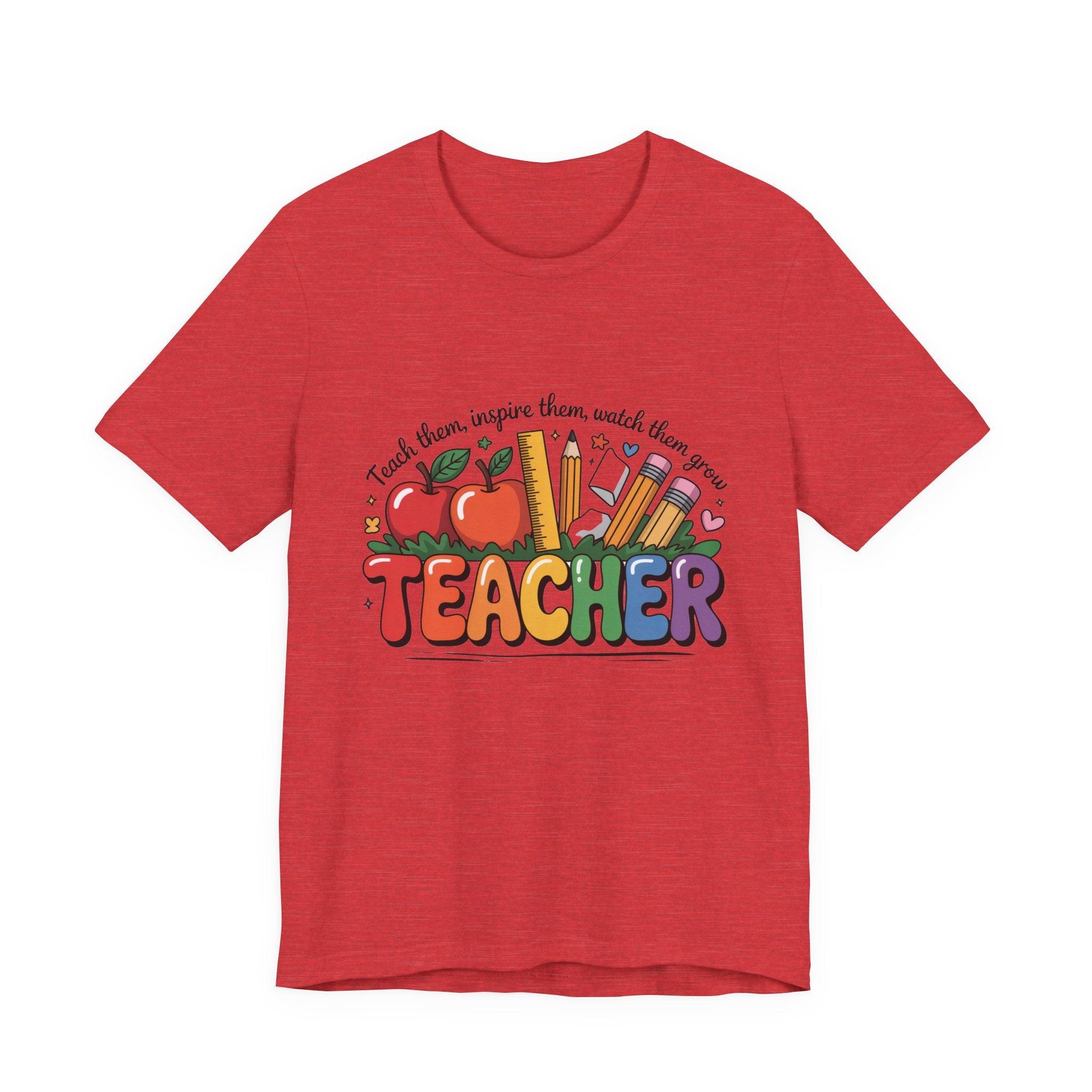 Colorful Teacher Appreciation Unisex Tee, Perfect Gift for Educators, Back to School, Graduation Gift, Teacher's Day, Classroom Wear