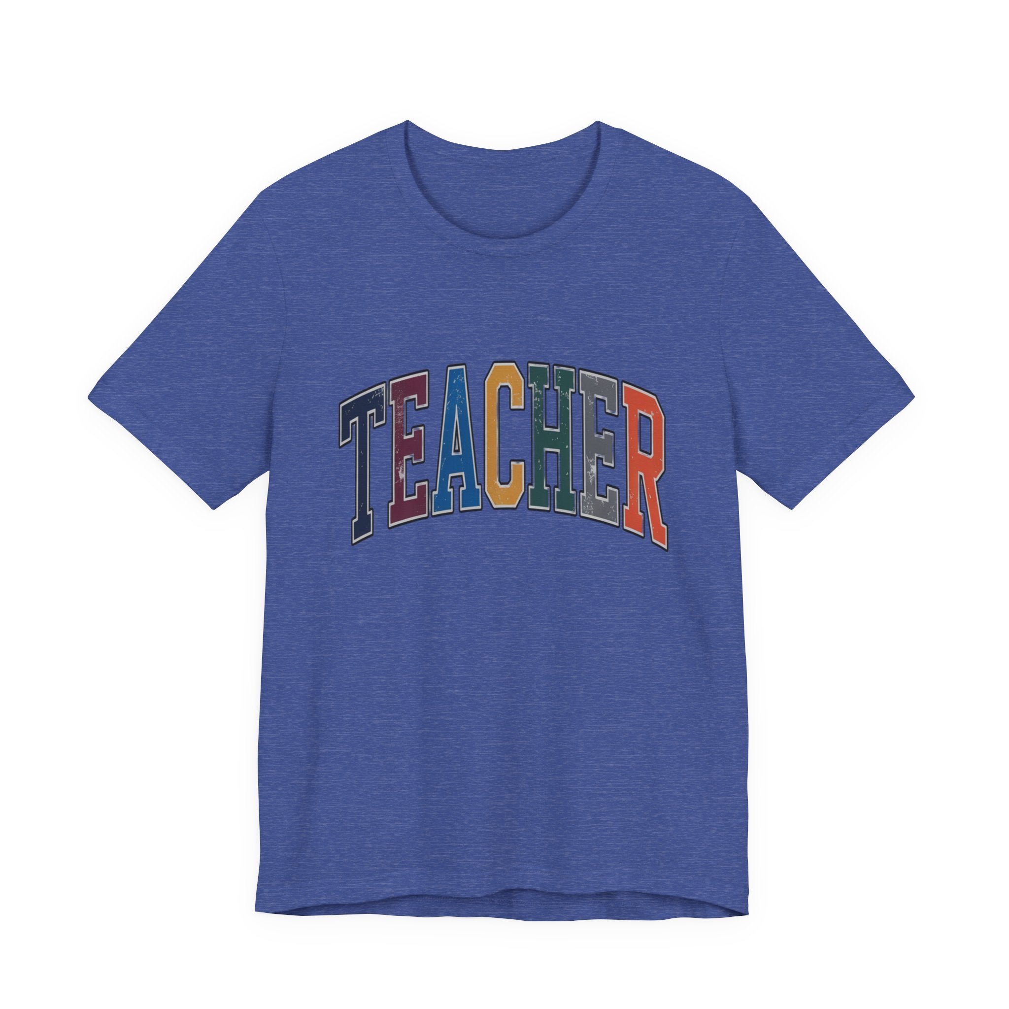 Teacher Vintage Lettering T‑Shirt — Retro Collegiate Teacher Tee