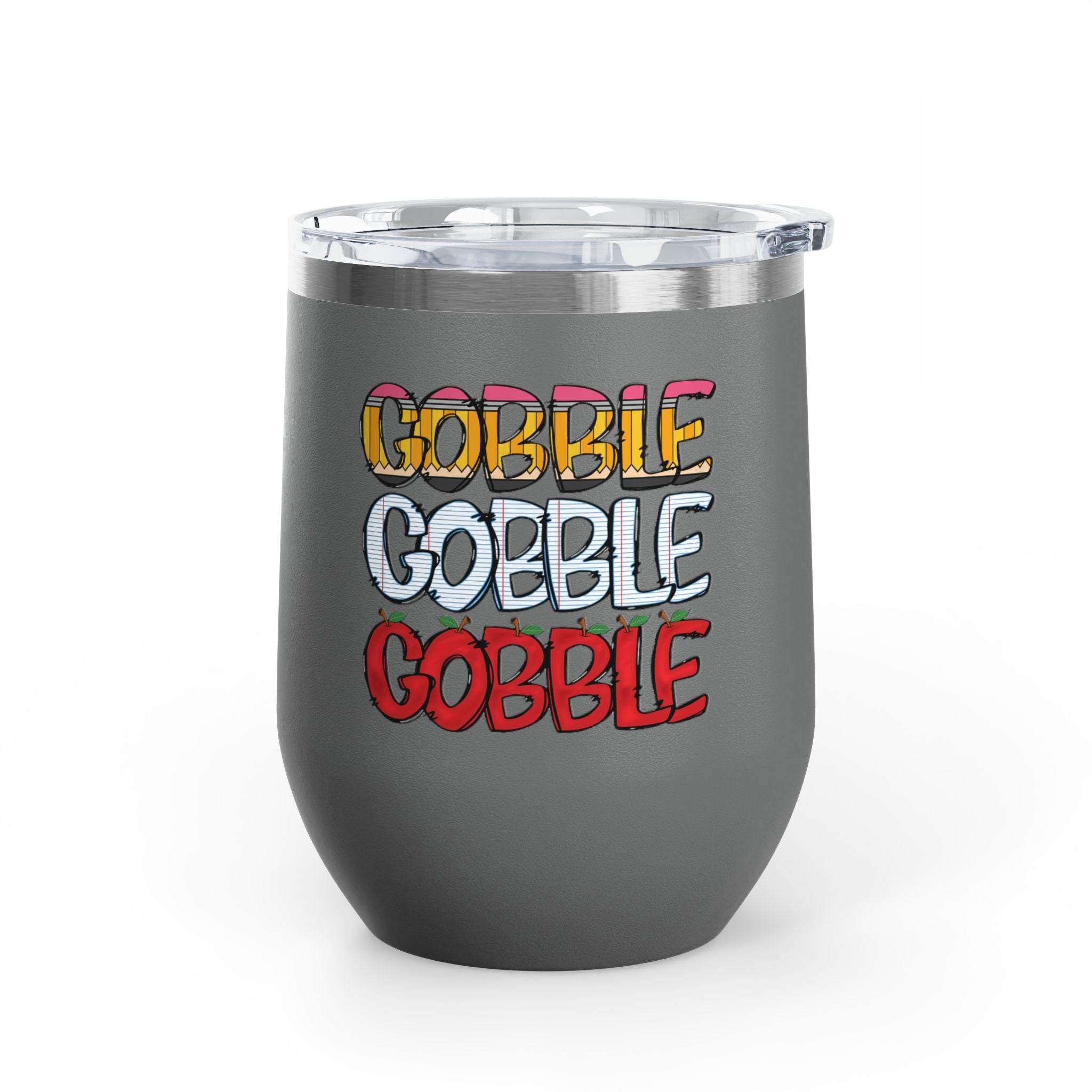 Thanksgiving  Gobble Wine Tumbler - 12oz Insulated Drinkware
