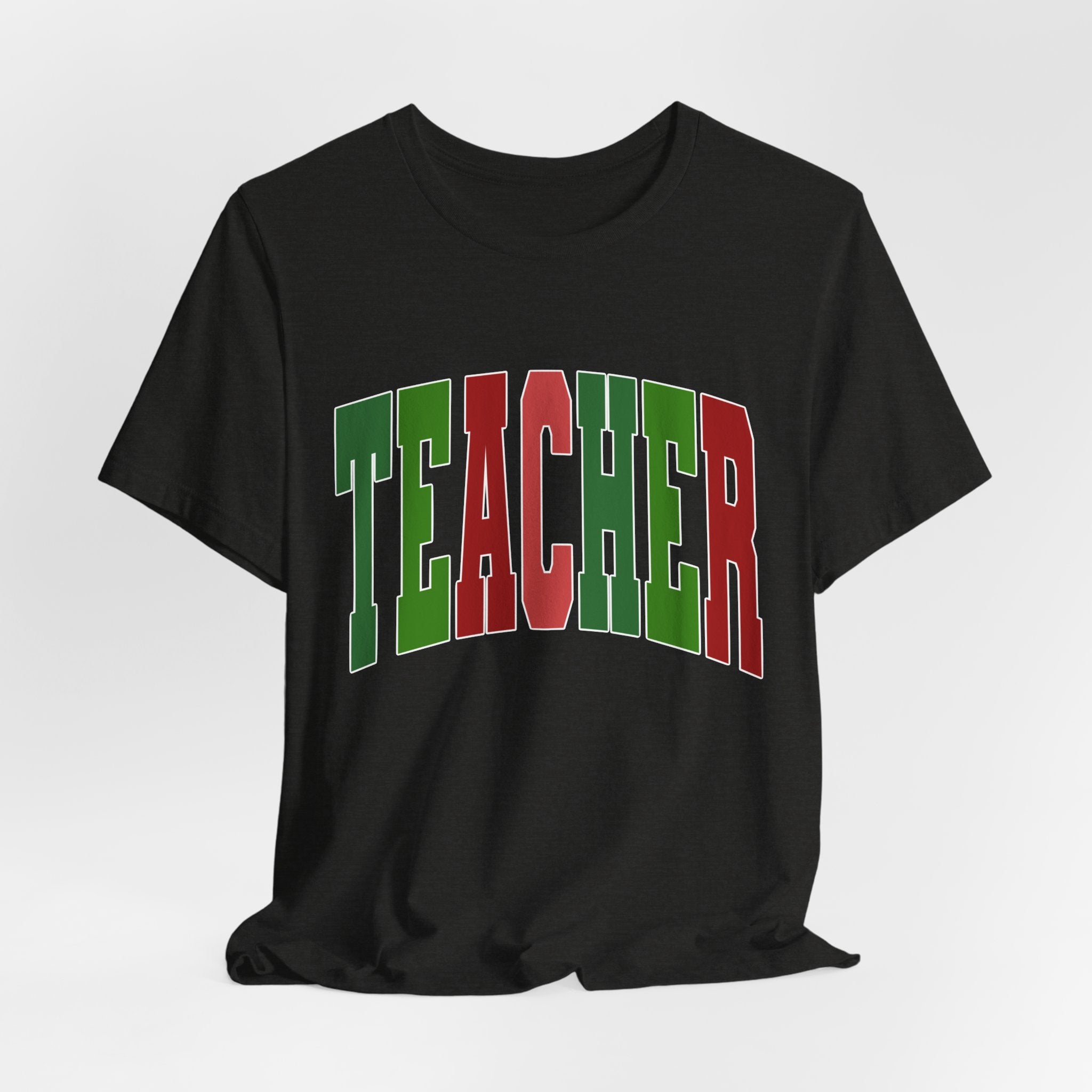 Teacher Arch Logo T‑Shirt — Red & Green School Spirit Tee