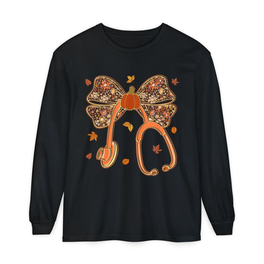 Floral Stethoscope Long Sleeve Tee