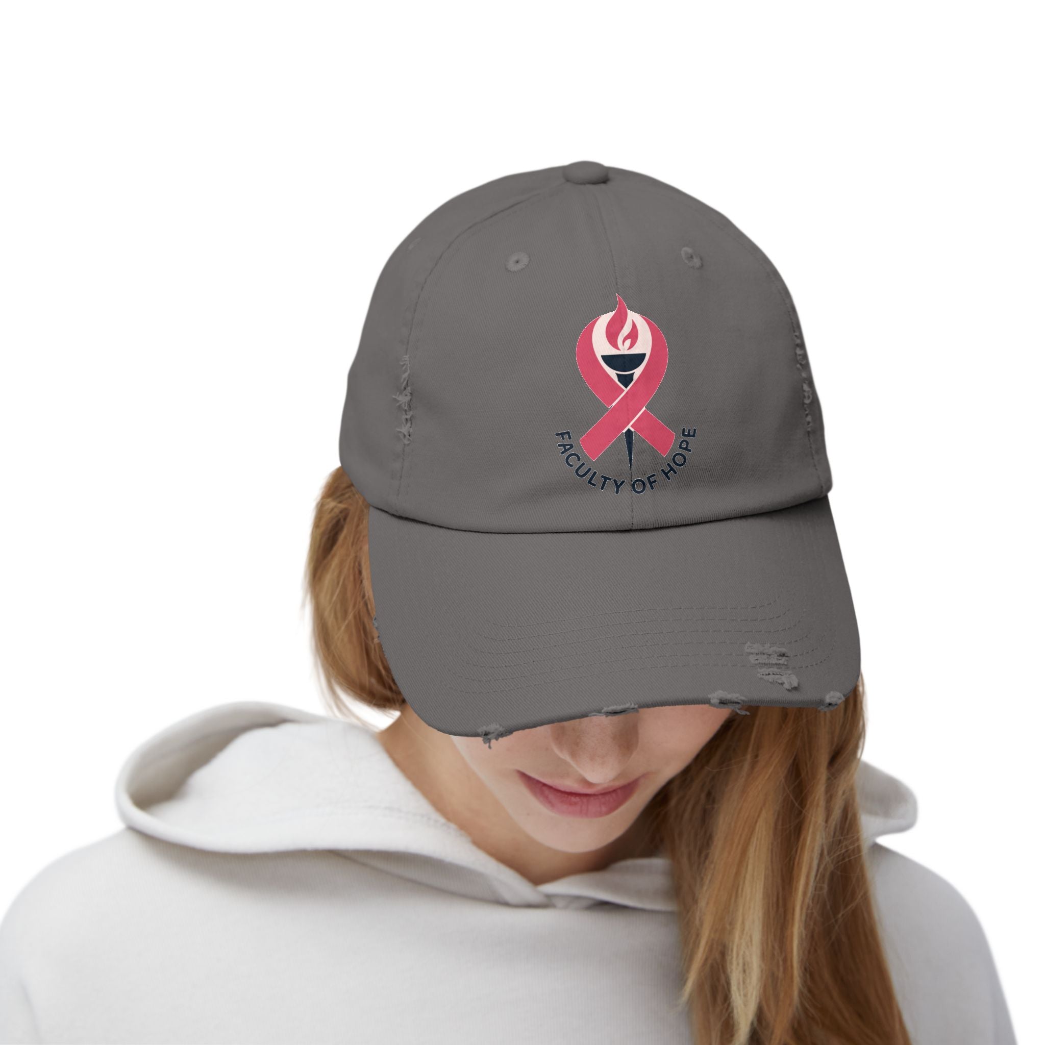 Faculty of Hope, Vintage Baseball Hat, Supportive Gift, Cancer Awareness, Everyday Casual Wear