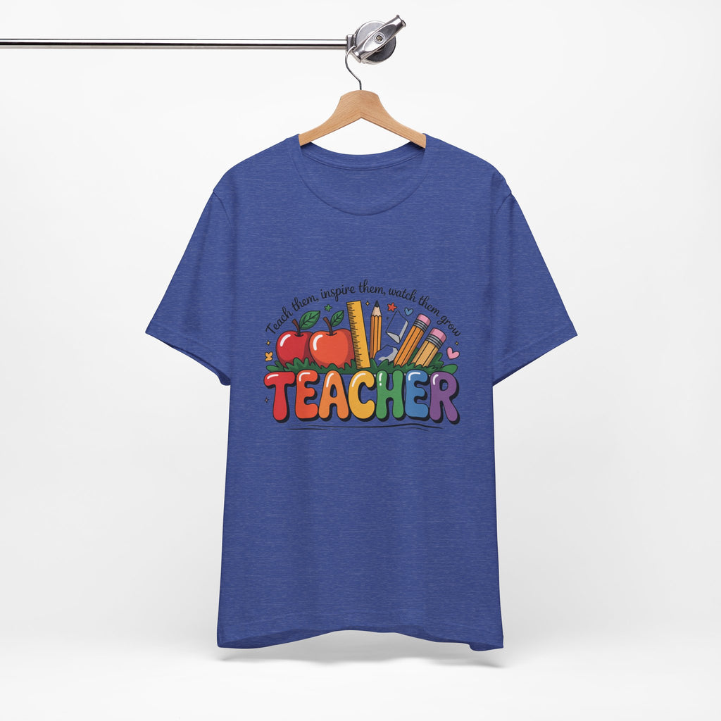 Colorful Teacher Appreciation Unisex Tee, Perfect Gift for Educators, Back to School, Graduation Gift, Teacher's Day, Classroom Wear