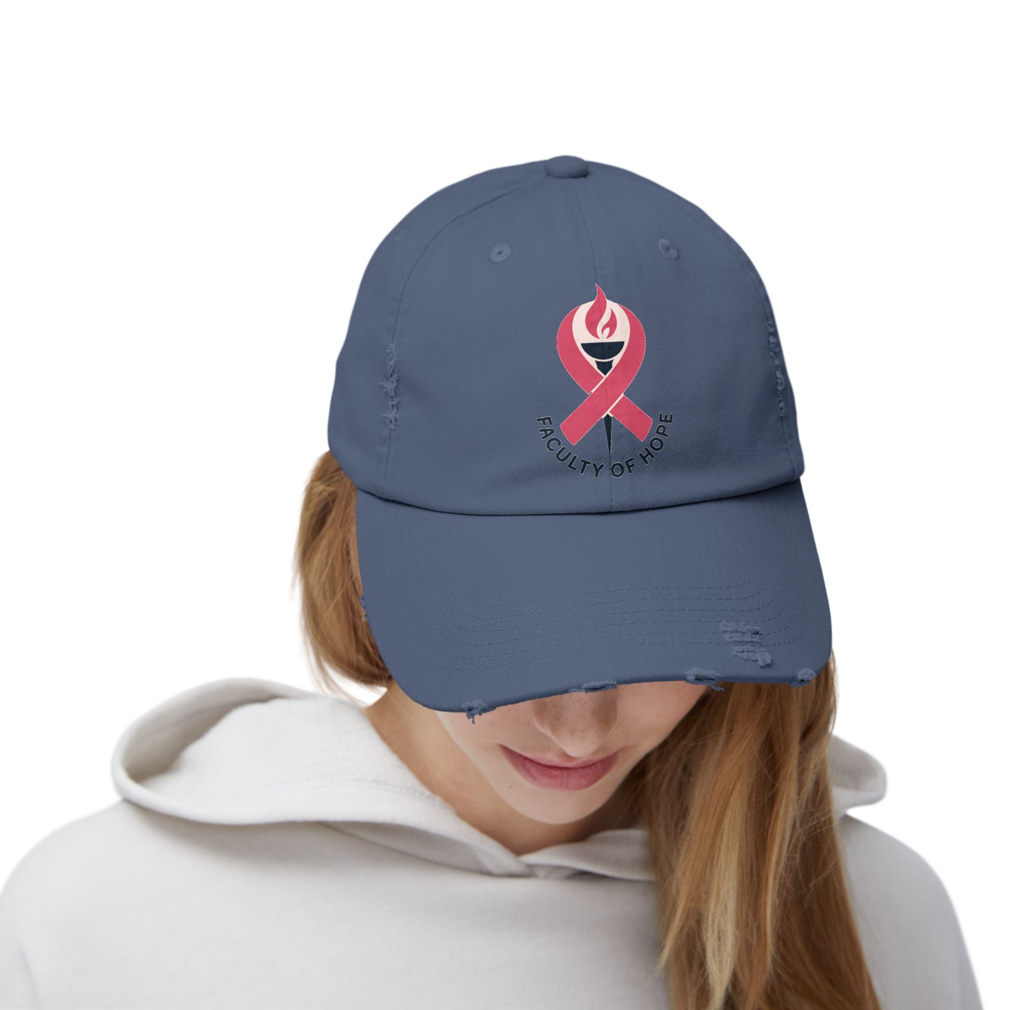 Faculty of Hope, Vintage Baseball Hat, Supportive Gift, Cancer Awareness, Everyday Casual Wear