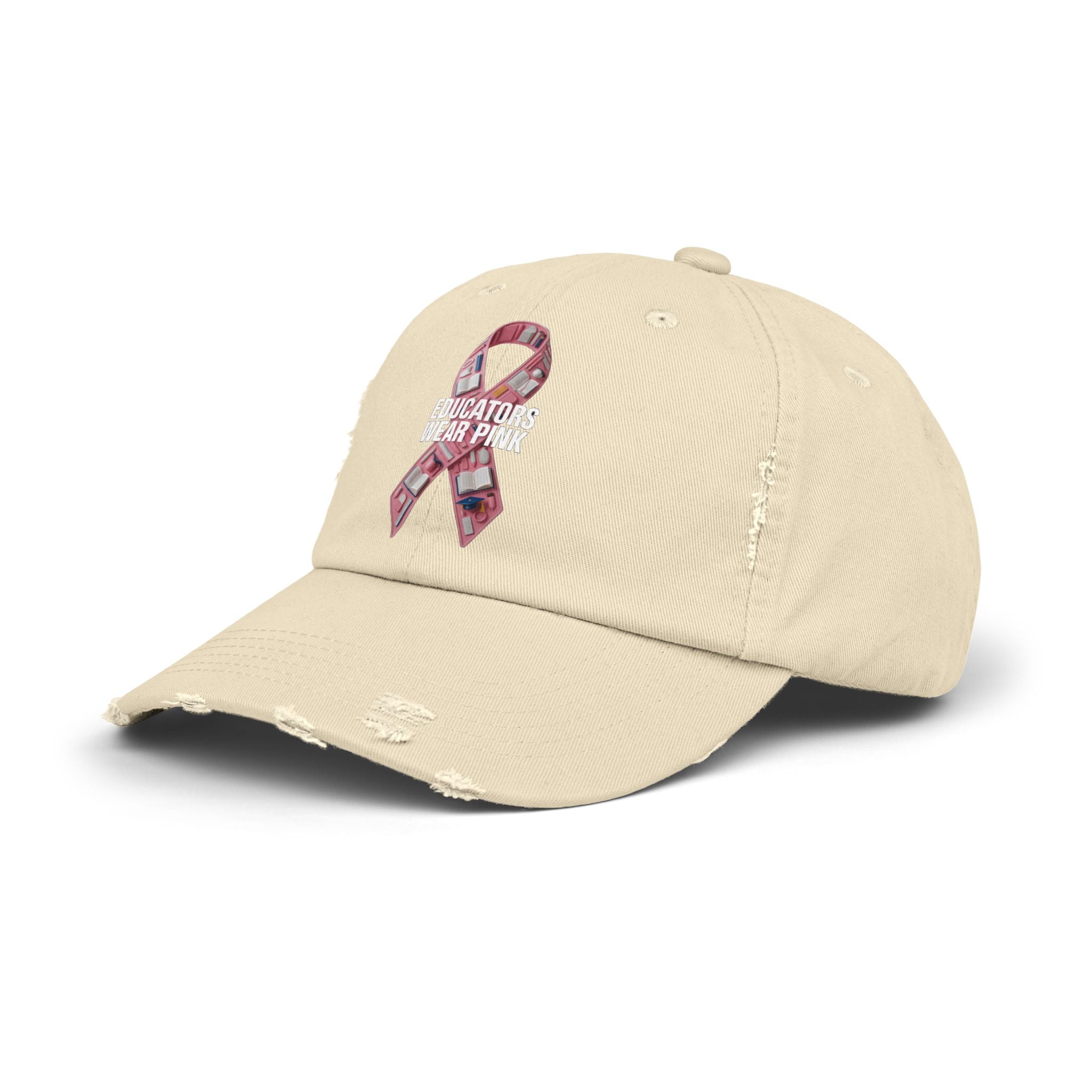 Educators Wear Pink , Unisex Distressed Cap