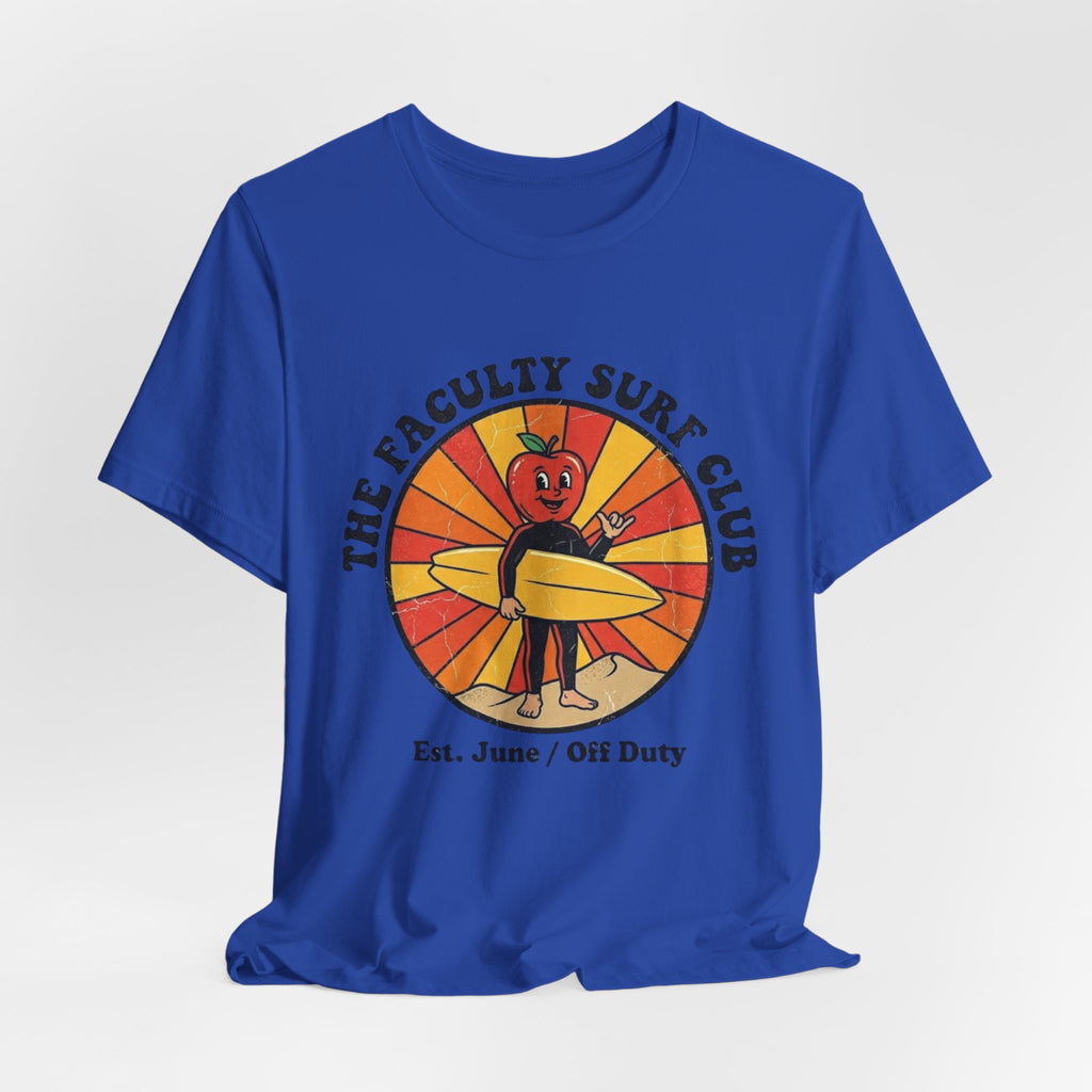 The Faculty Surf Club T-Shirt — Retro Surf Apple Design