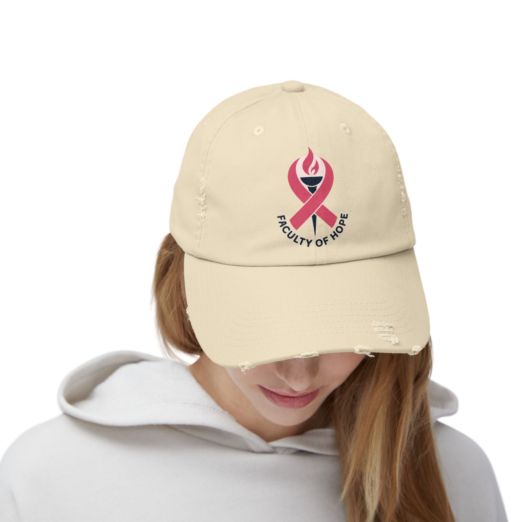 Faculty of Hope, Vintage Baseball Hat, Supportive Gift, Cancer Awareness, Everyday Casual Wear