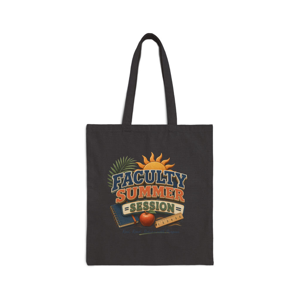Tote Bag — 'Faculty Summer Session' Vintage Camp Graphic Canvas Tote