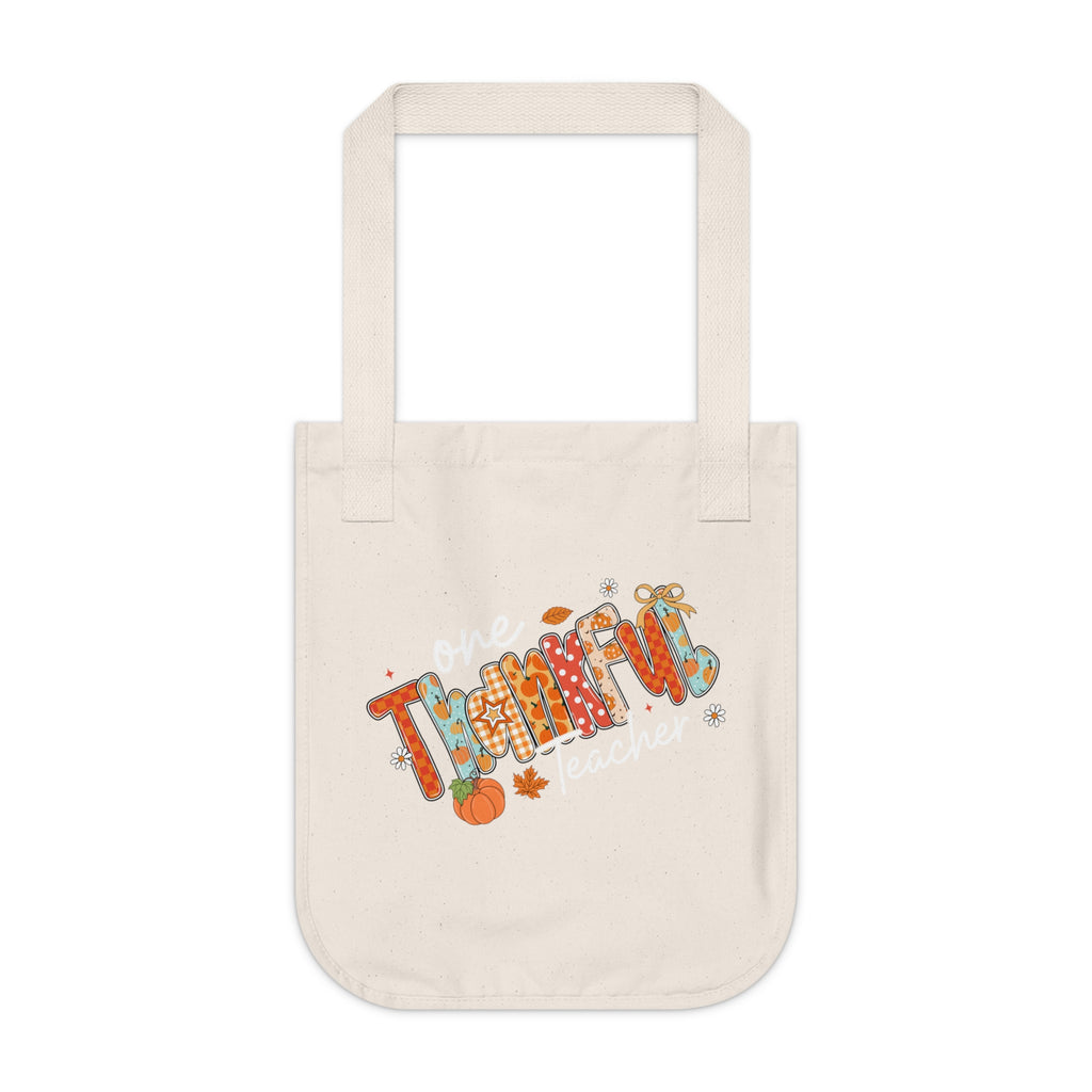Thankful Organic Canvas Tote Bag