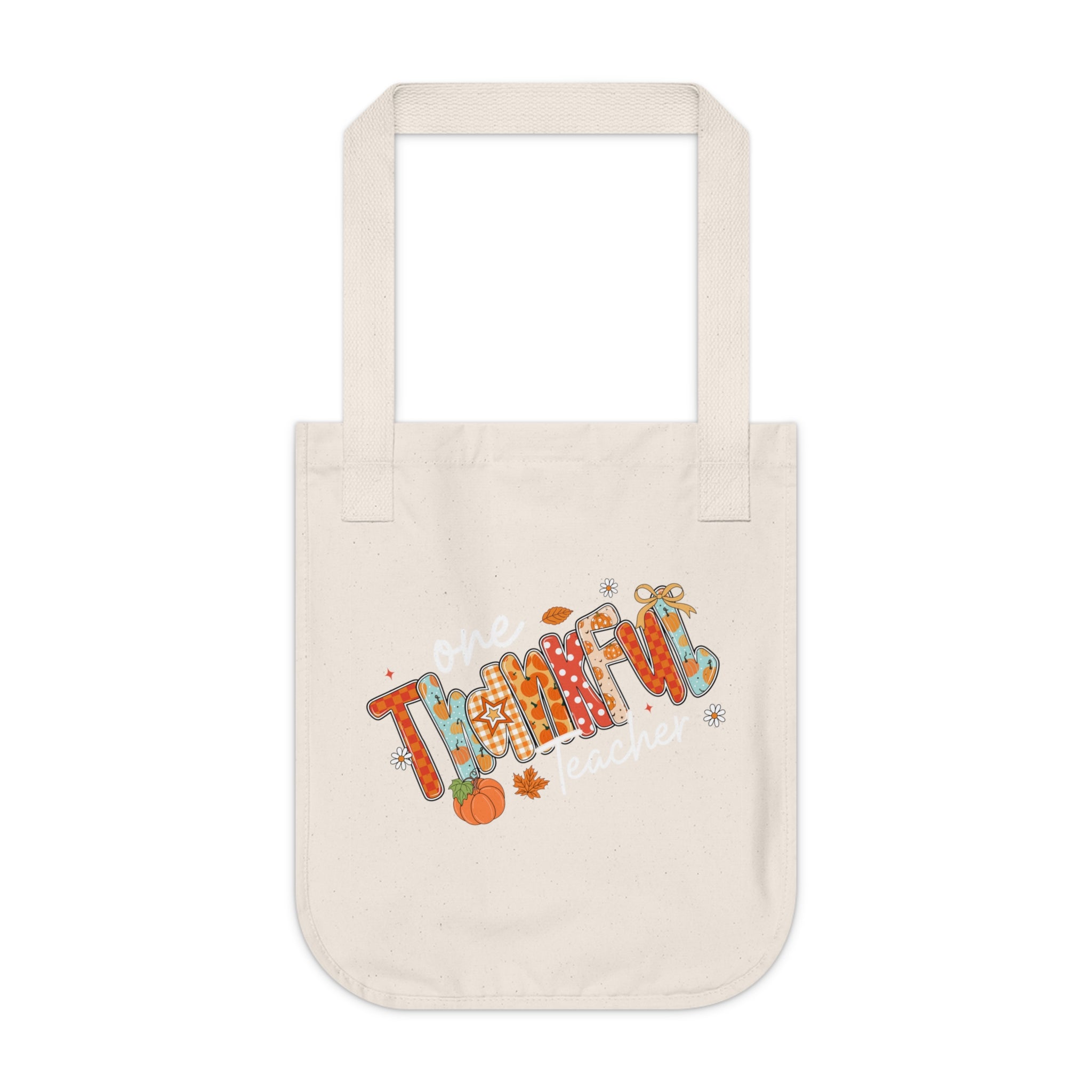 Thankful Organic Canvas Tote Bag