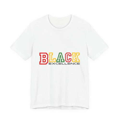 Black Excellence Tee — Retro Rasta Lettering Pride T-Shirt
