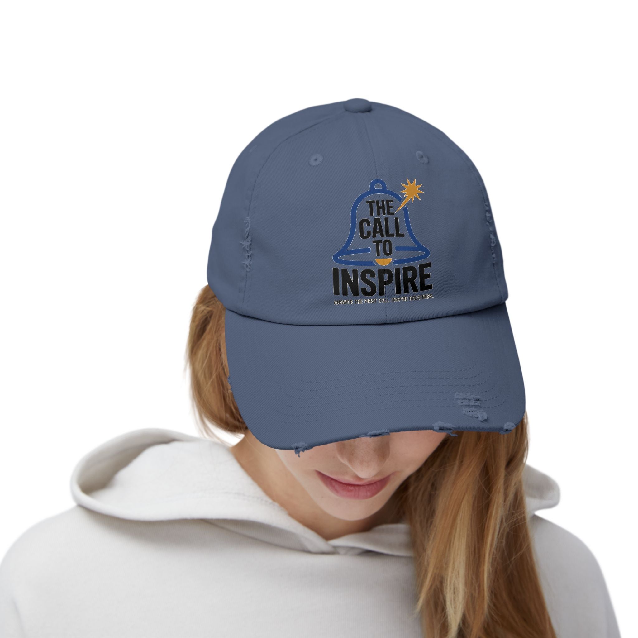 Inspiring Unisex Distressed Cap | Motivational Hat, Gift for Graduates, Everyday Wear, Trendy Cap