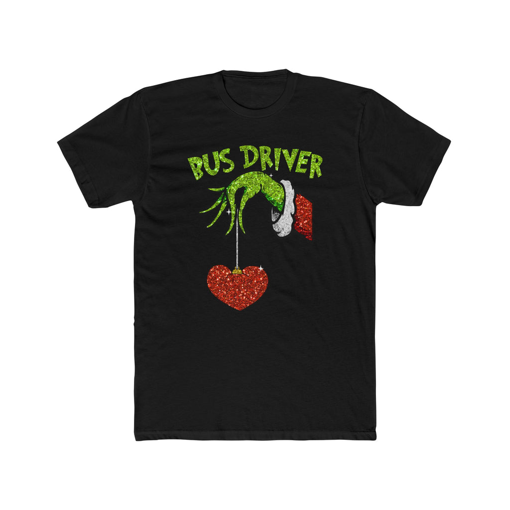 Grinch Hand Bus Driver T‑Shirt — Funny Holiday School Bus Driver Tee