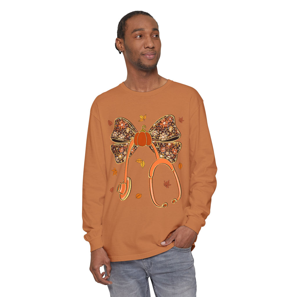 Floral Stethoscope Long Sleeve Tee