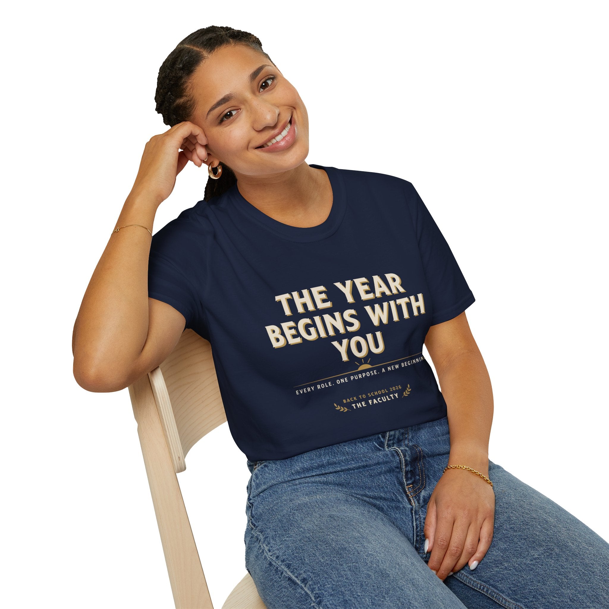 The Year Begins With You T-Shirt — Inspirational New Year Graphic Tee