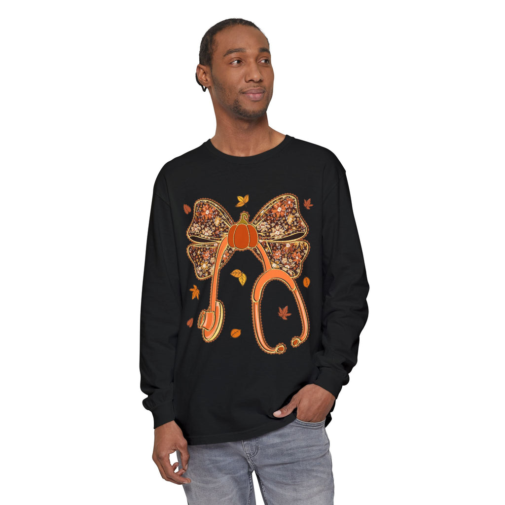 Floral Stethoscope Long Sleeve Tee