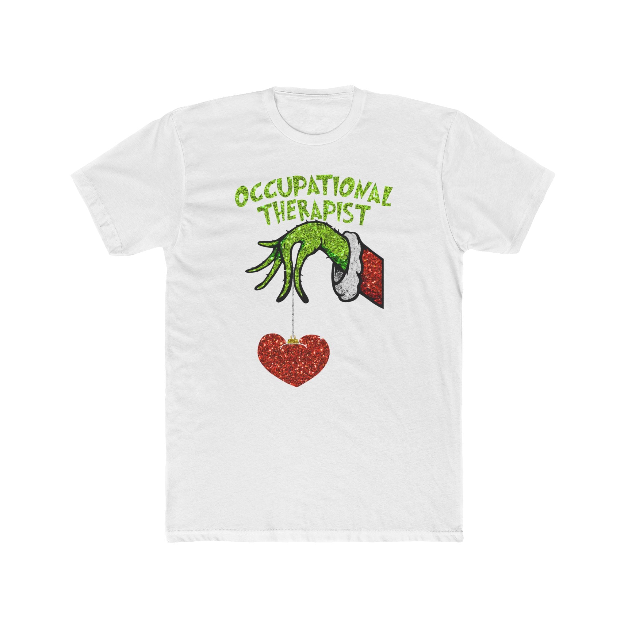 Occupational Therapist Grinch Tee — Funny Christmas OT Shirt with Heart