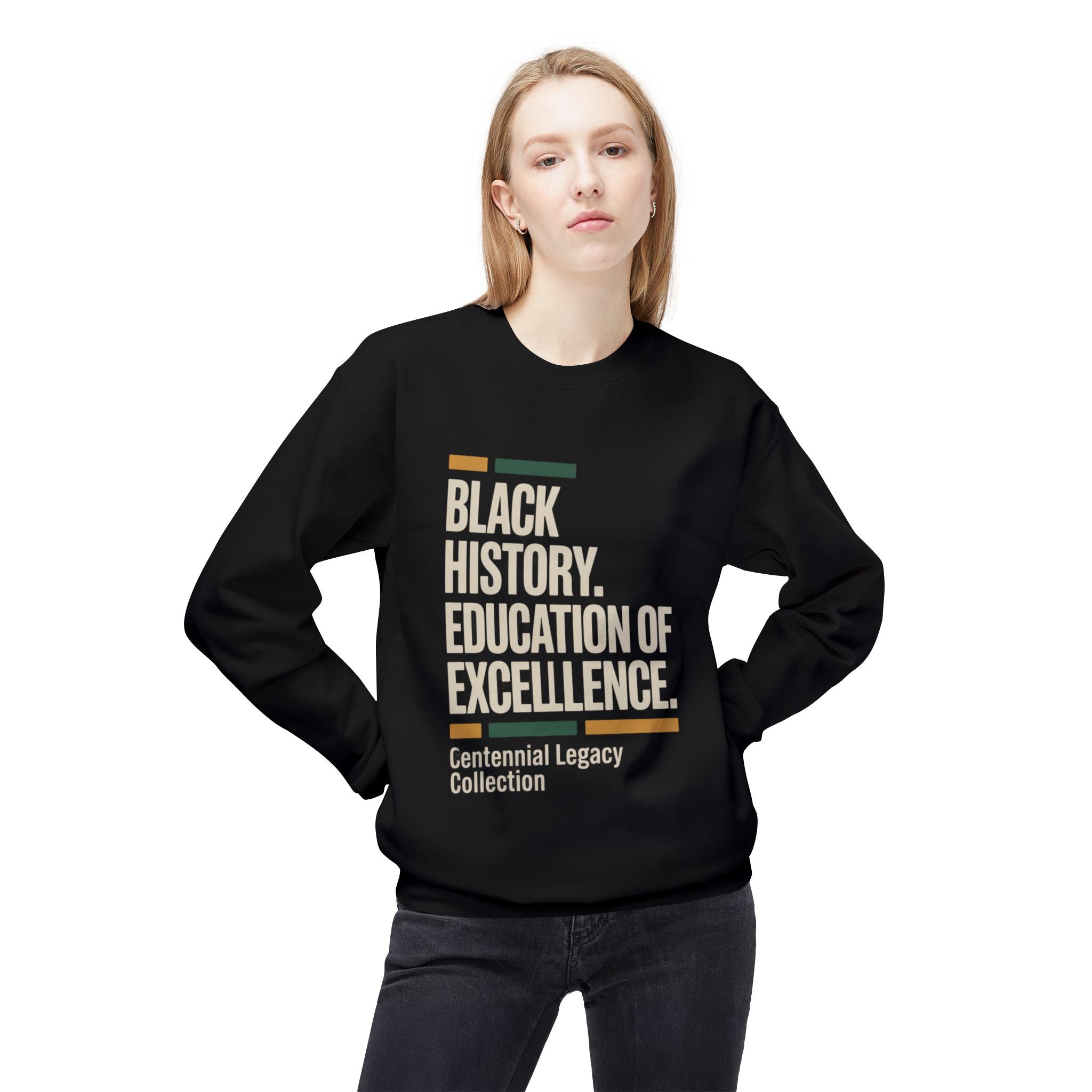 Black History Education of Excellence Crewneck Sweatshirt — Centennial Legacy Collection