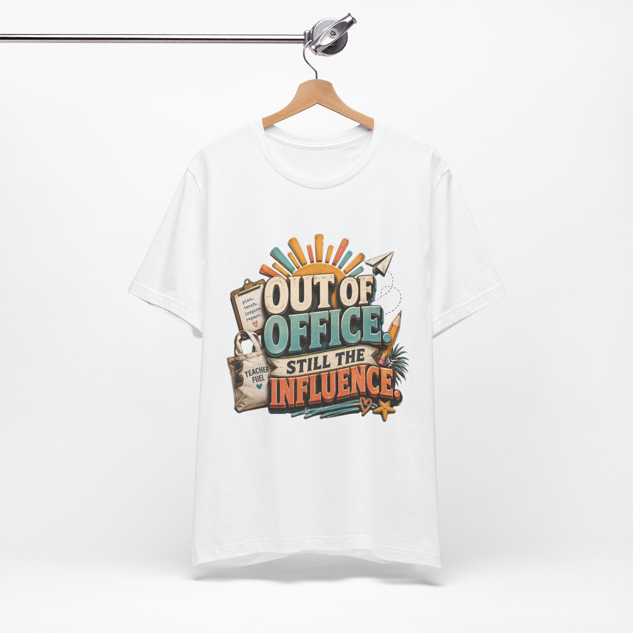 Out of Office Still the Influence T‑Shirt — Vacation & Influencer Beach Tee