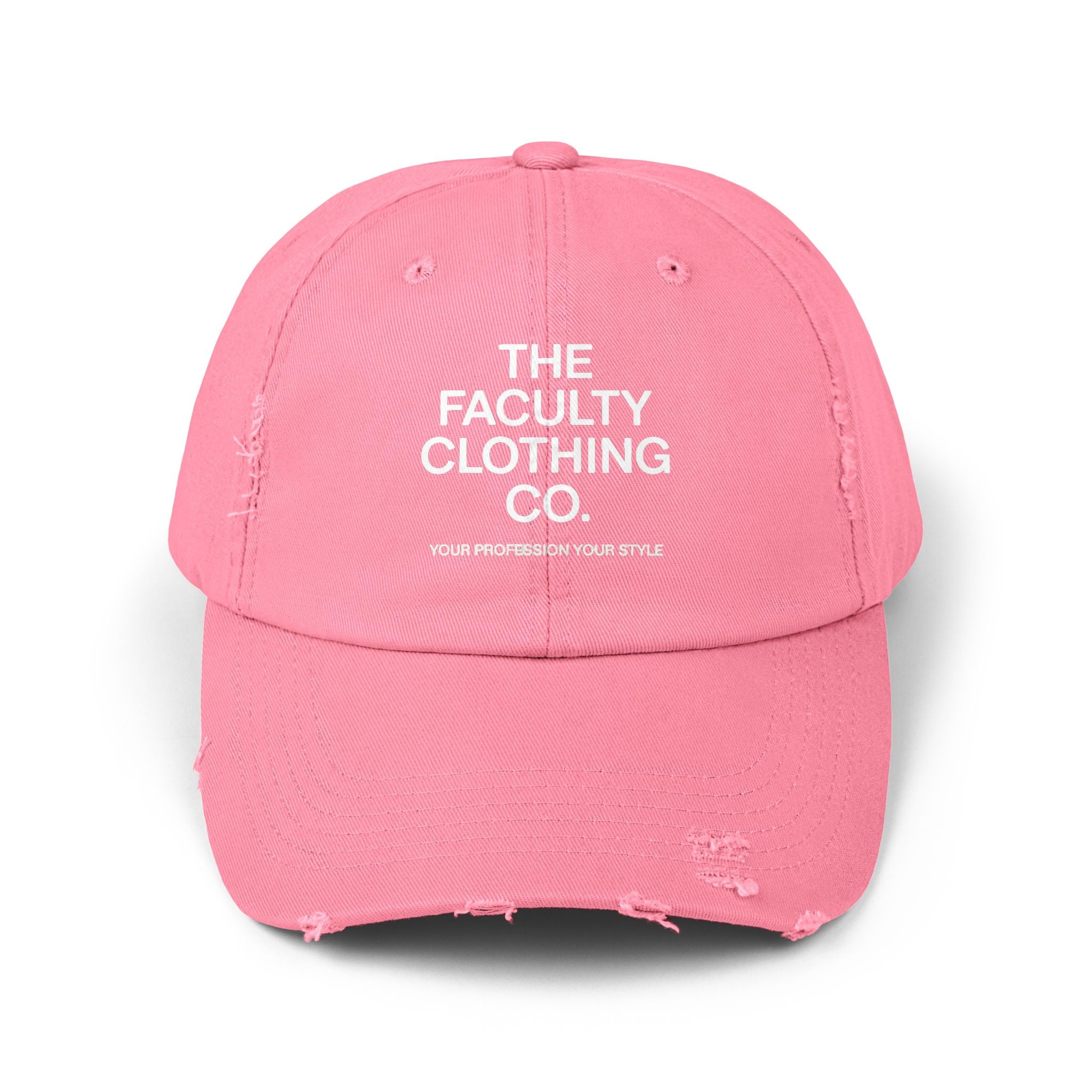 The Faculty Clothing Co.  Distressed Cap - Casual Streetwear, Perfect for Everyday Style, Gift for Friends, Trendy Accessory, Year-Round Fashion