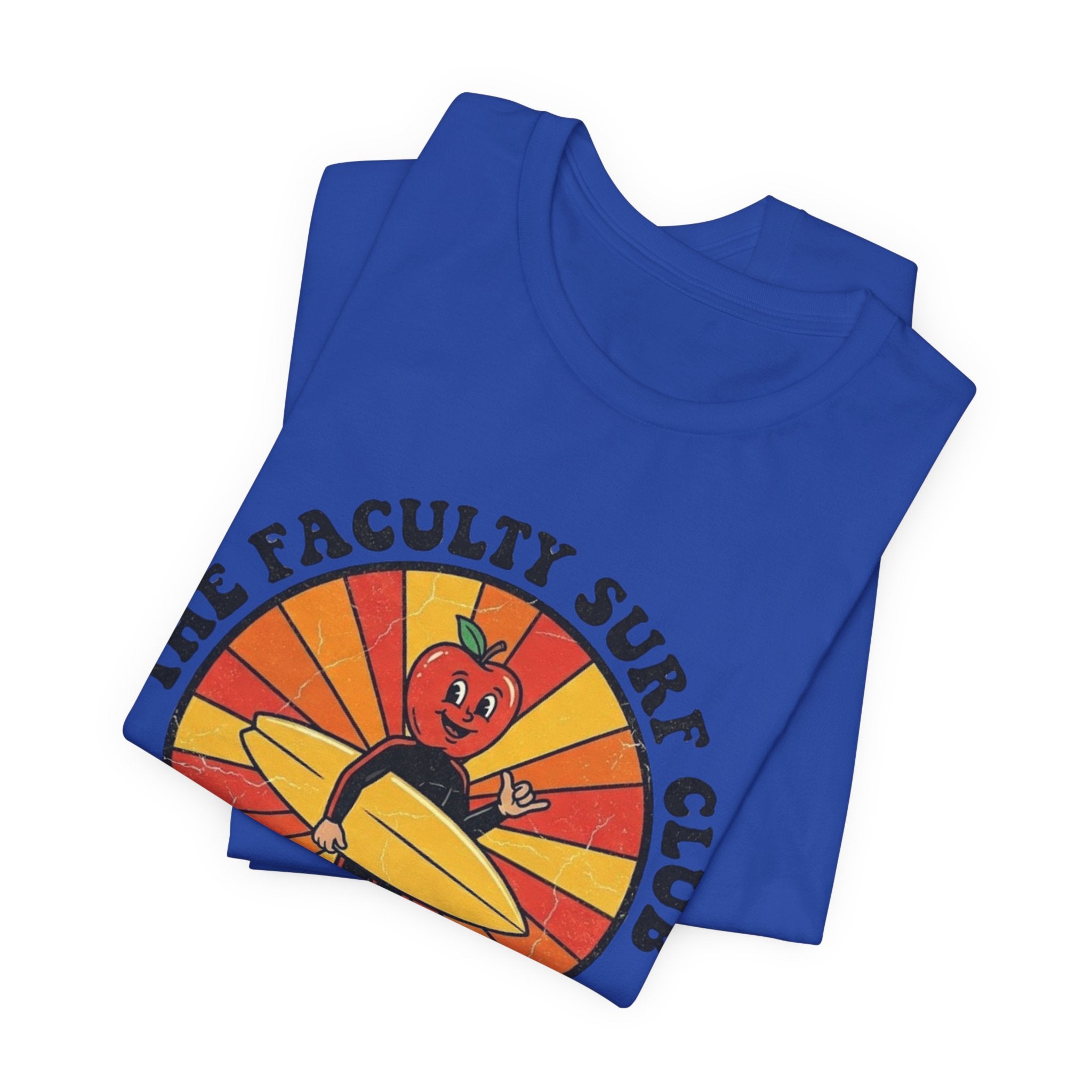 The Faculty Surf Club T-Shirt — Retro Surf Apple Design