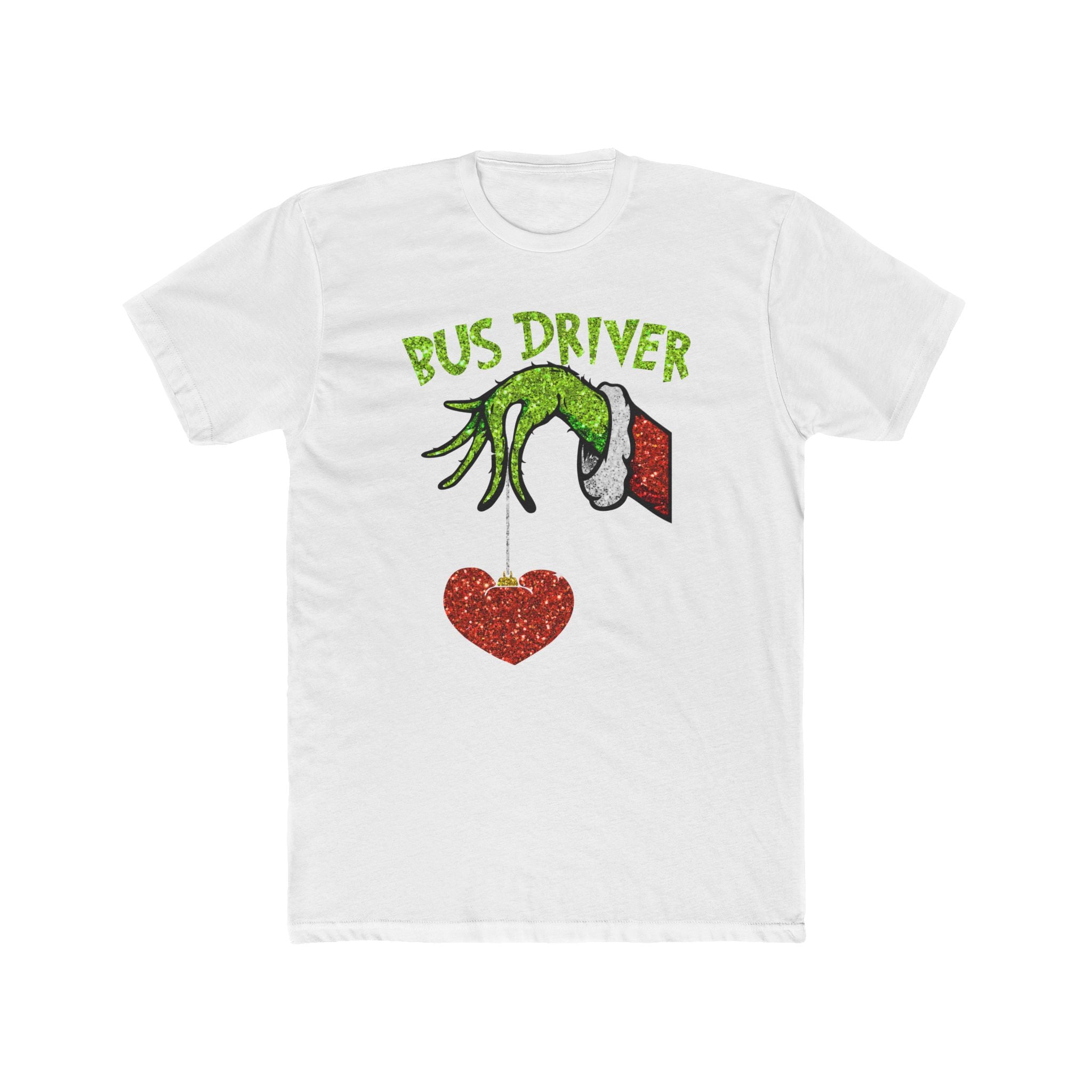 Grinch Hand Bus Driver T‑Shirt — Funny Holiday School Bus Driver Tee