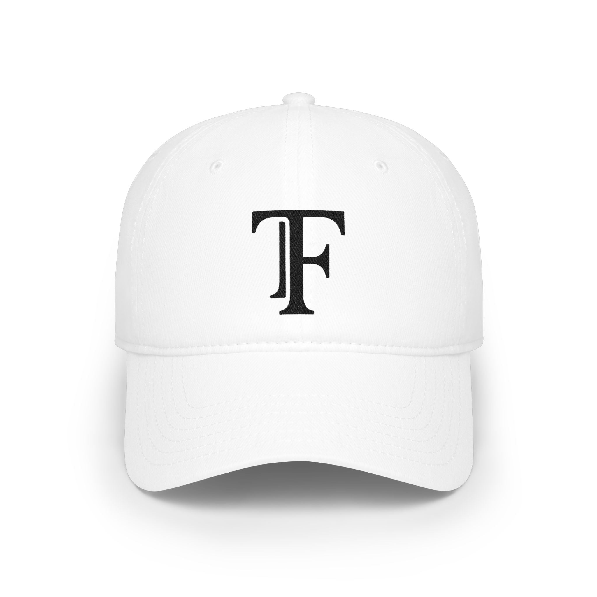 Monogram 'TF' Low Profile Baseball Cap - Classic Embroidered Initial Hat