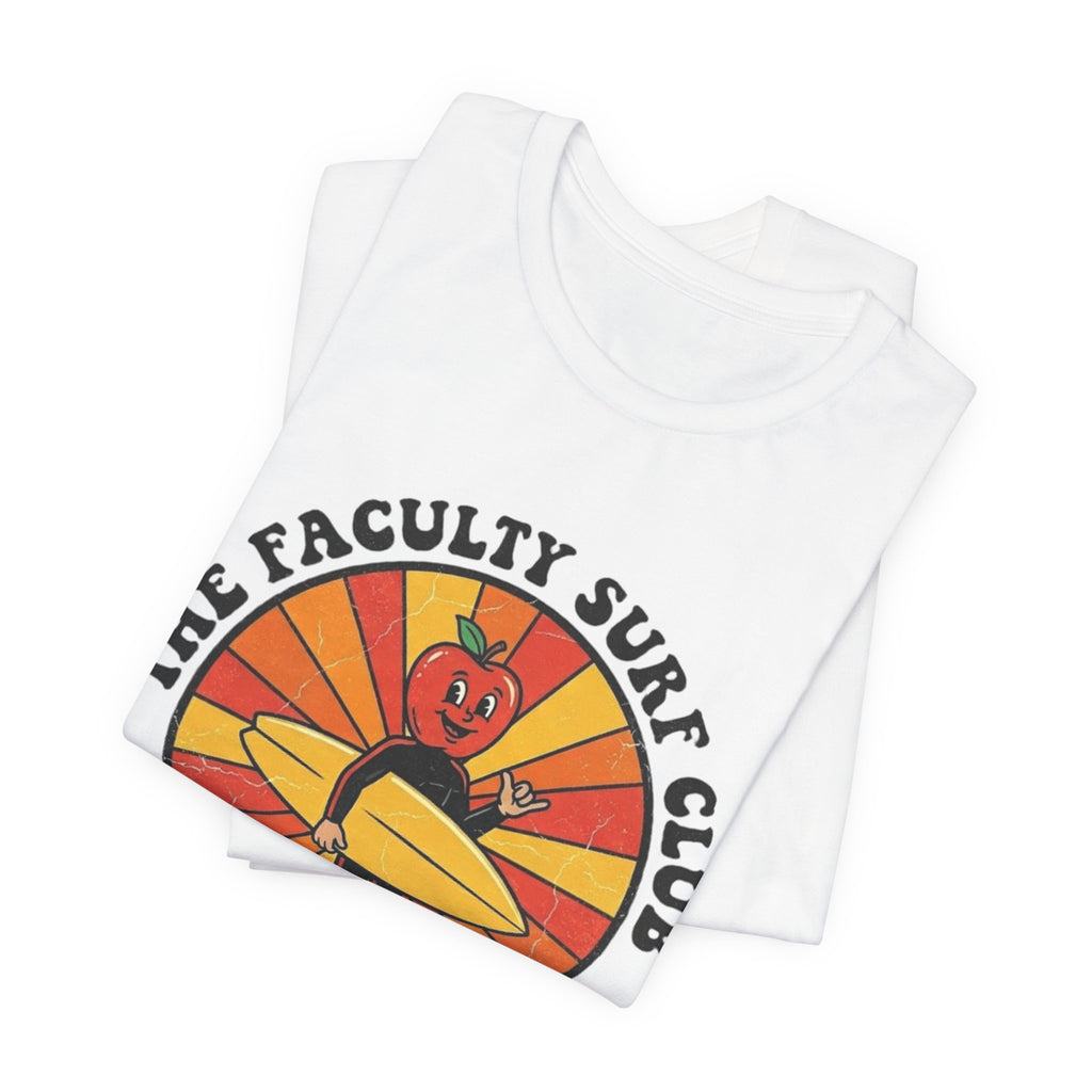 The Faculty Surf Club T-Shirt — Retro Surf Apple Design