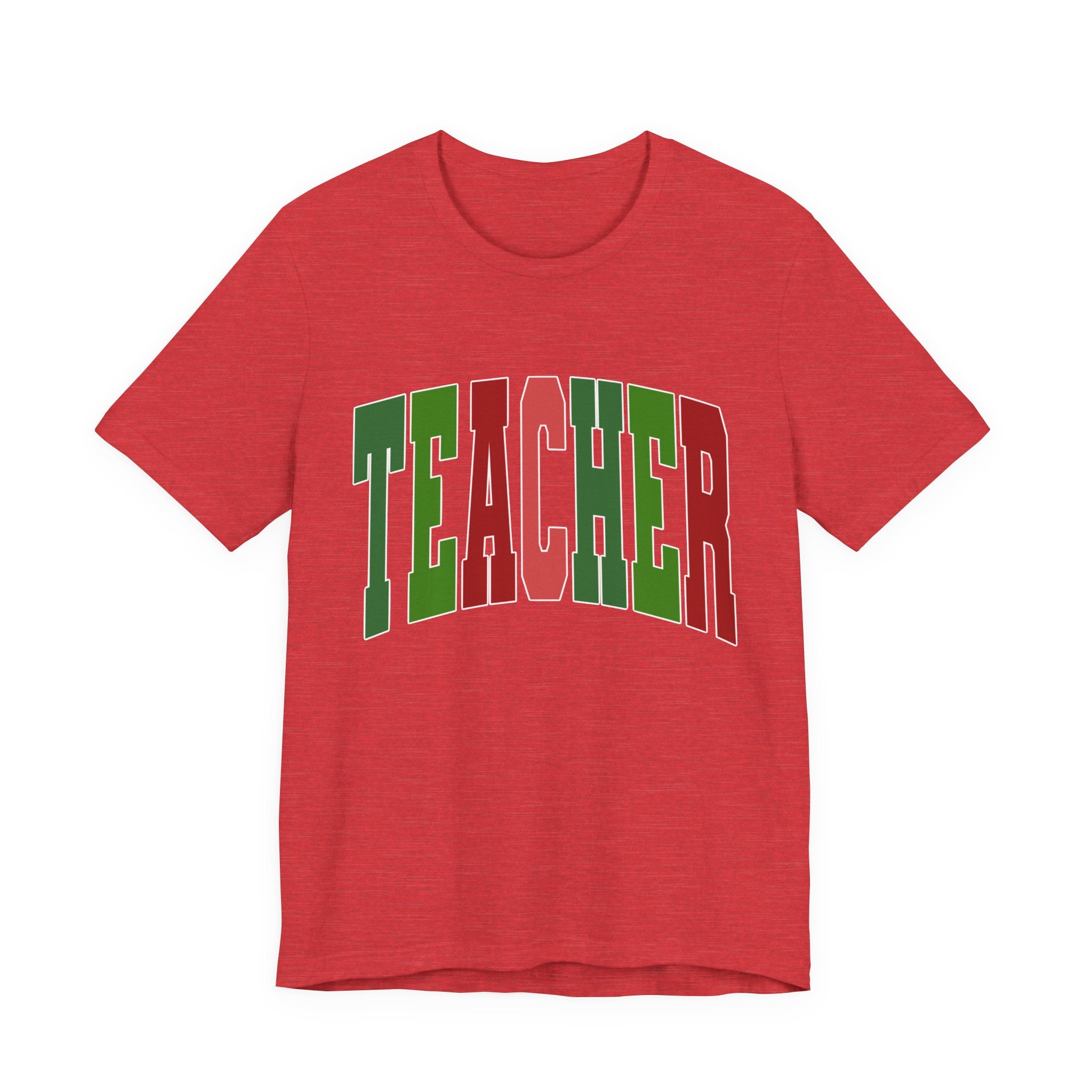 Teacher Arch Logo T‑Shirt — Red & Green School Spirit Tee