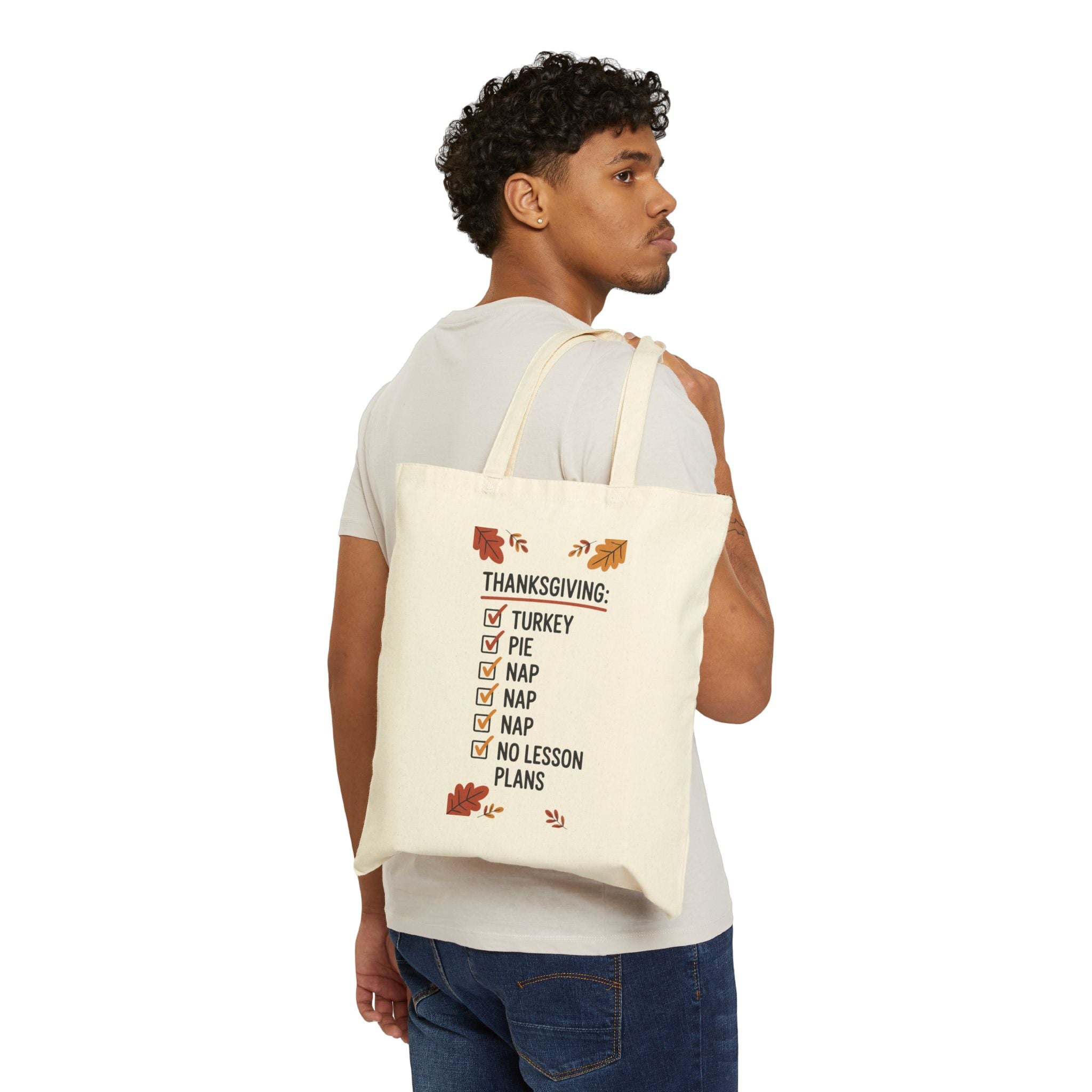 Thanksgiving Checklist Cotton Canvas Tote Bag