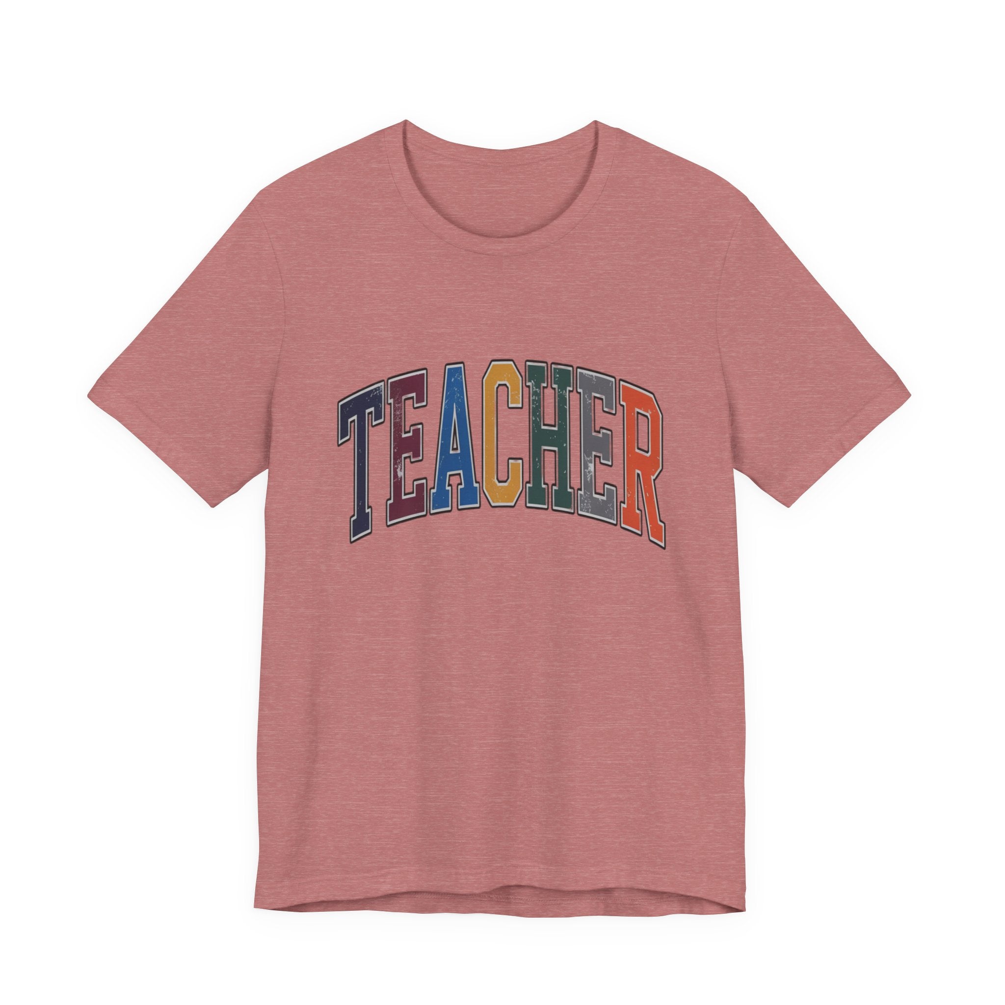 Teacher Vintage Lettering T‑Shirt — Retro Collegiate Teacher Tee