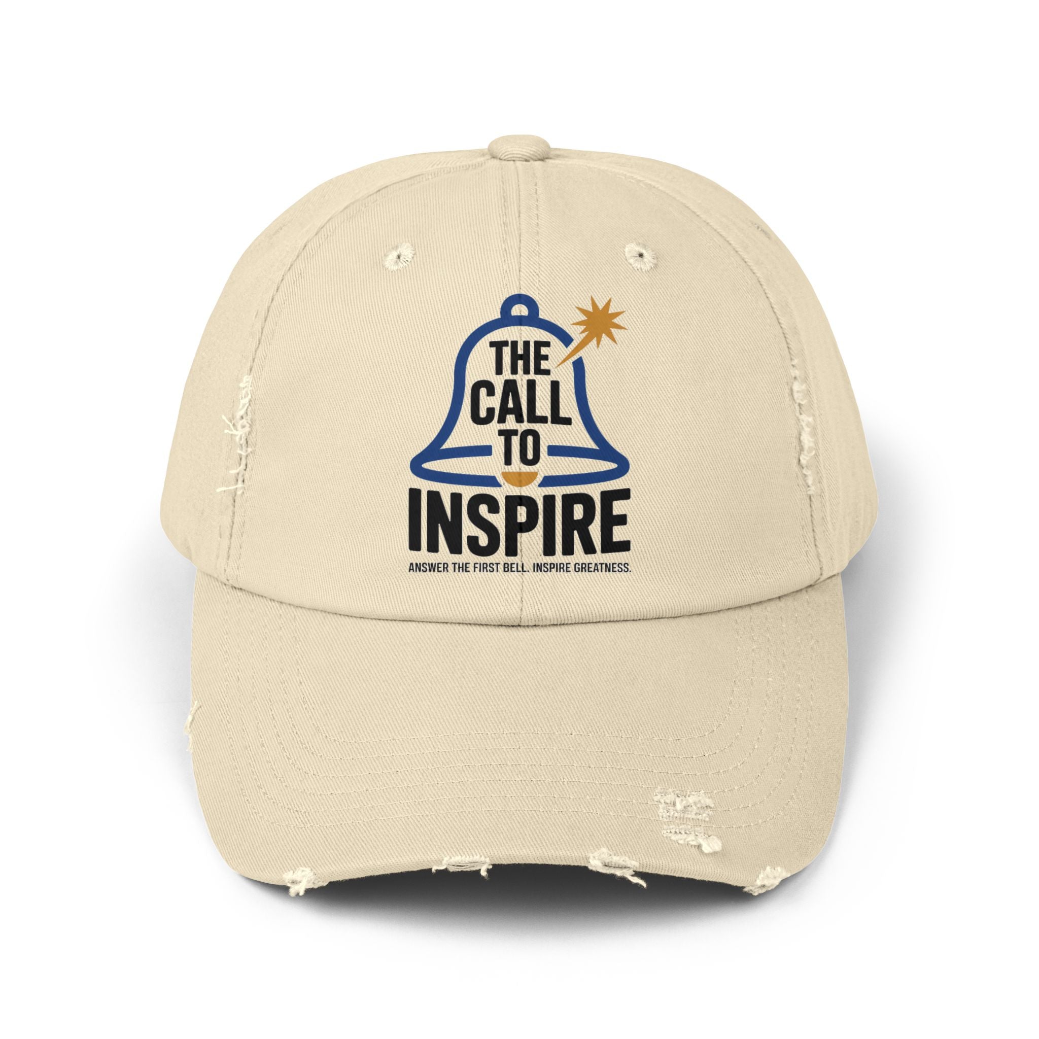 Inspiring Unisex Distressed Cap | Motivational Hat, Gift for Graduates, Everyday Wear, Trendy Cap
