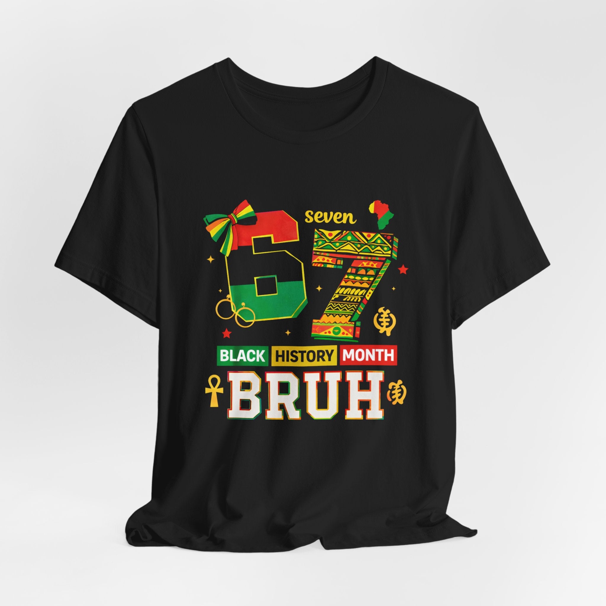 Black History Month '67 BRUH Tee – Kente Inspired Celebration Shirt