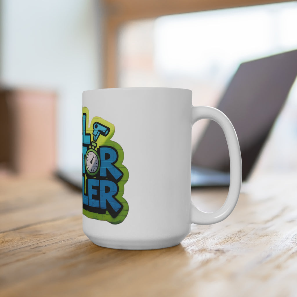 Hall Monitor Hustler Mug - Fun 15oz Coffee Cup for Students, Teachers, Back to School Gift, Classroom Decor, Humor Mug