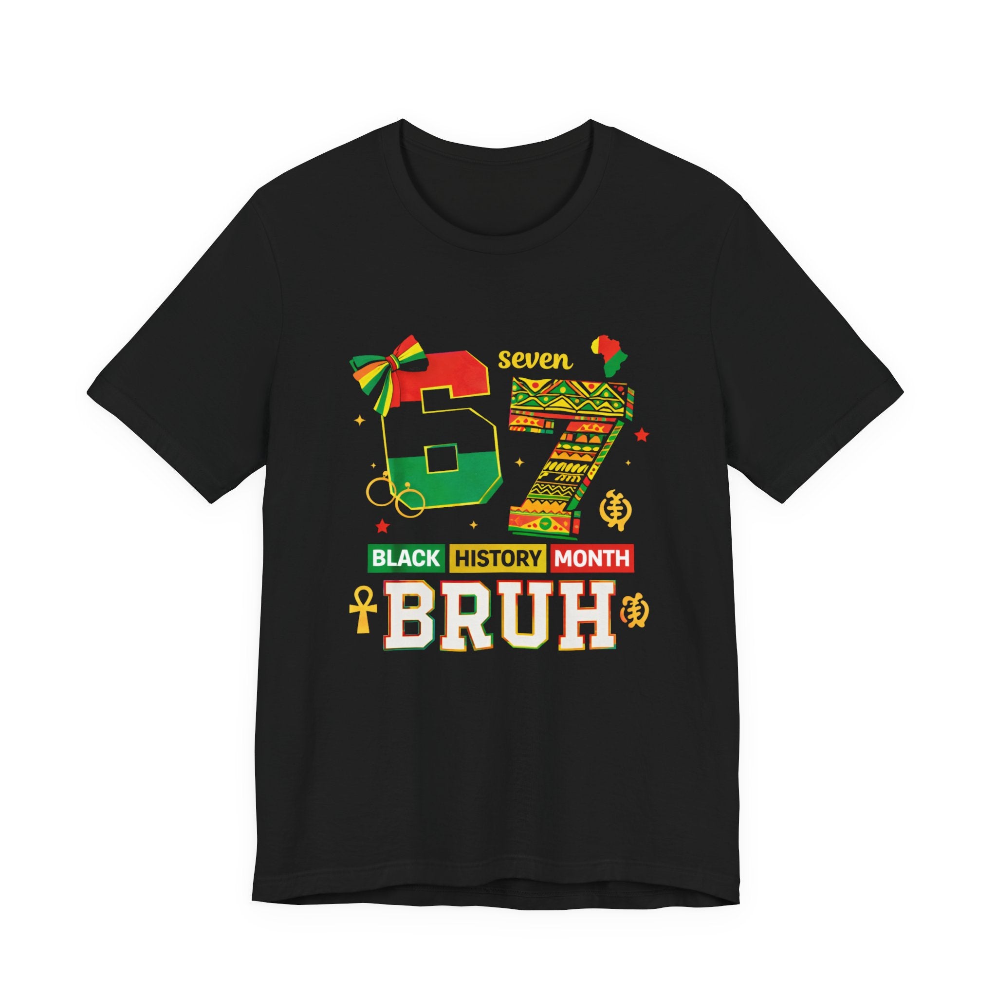 Black History Month '67 BRUH Tee – Kente Inspired Celebration Shirt