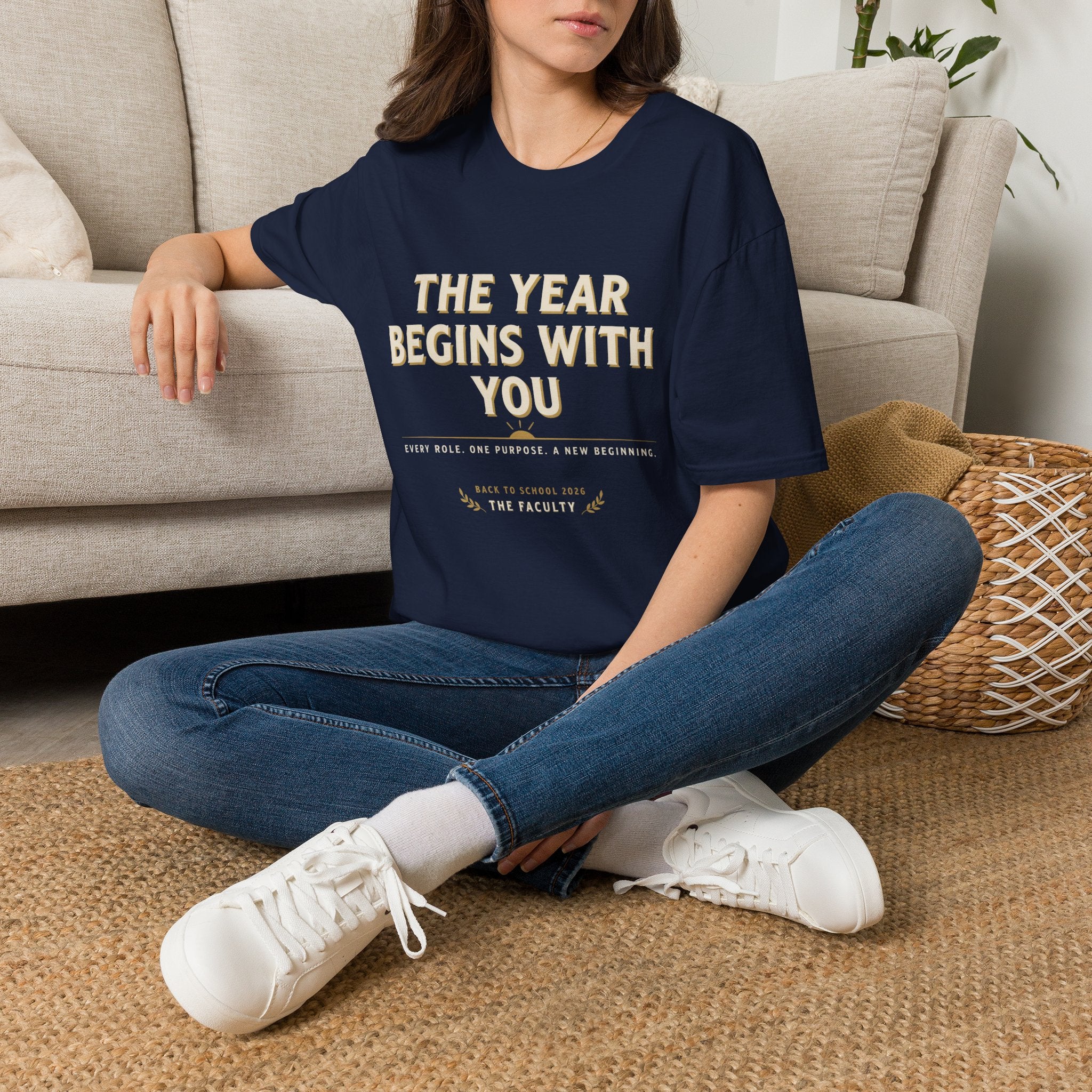 The Year Begins With You T-Shirt — Inspirational New Year Graphic Tee