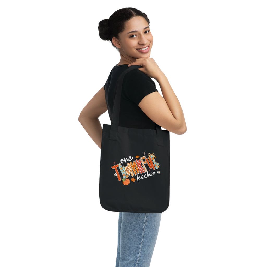 Thankful Organic Canvas Tote Bag