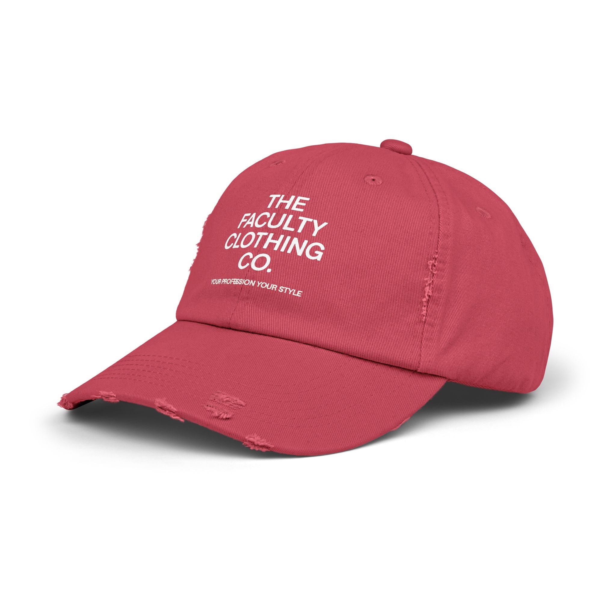 The Faculty Clothing Co.  Distressed Cap - Casual Streetwear, Perfect for Everyday Style, Gift for Friends, Trendy Accessory, Year-Round Fashion