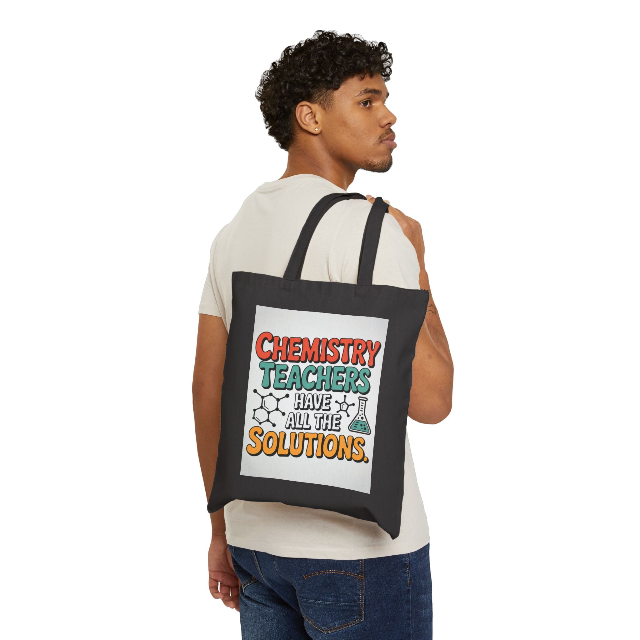 Chemistry Teacher Cotton Canvas Tote Bag – Perfect Gift for Educators, School Supplies, Eco-Friendly Bag, Back to School