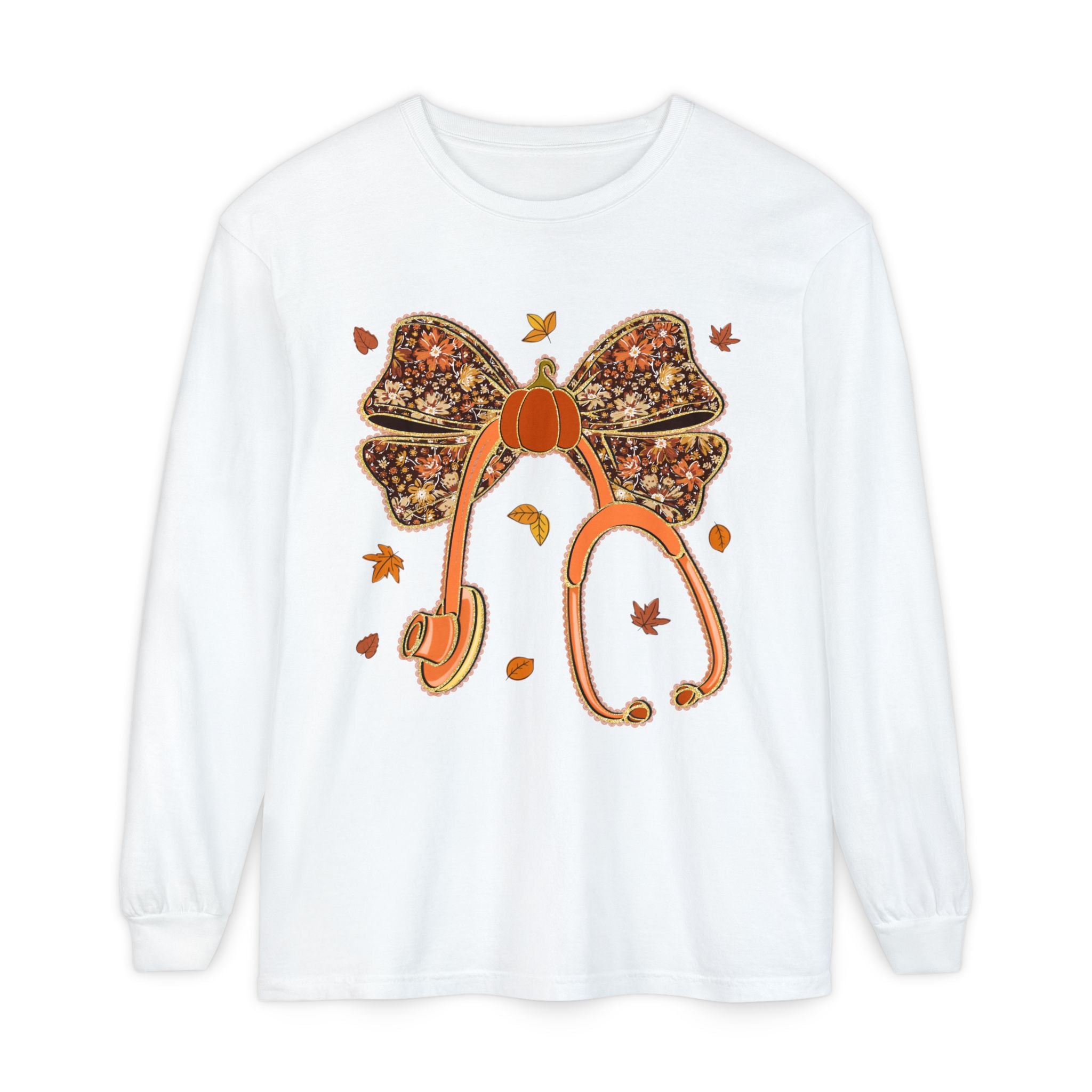 Floral Stethoscope Long Sleeve Tee