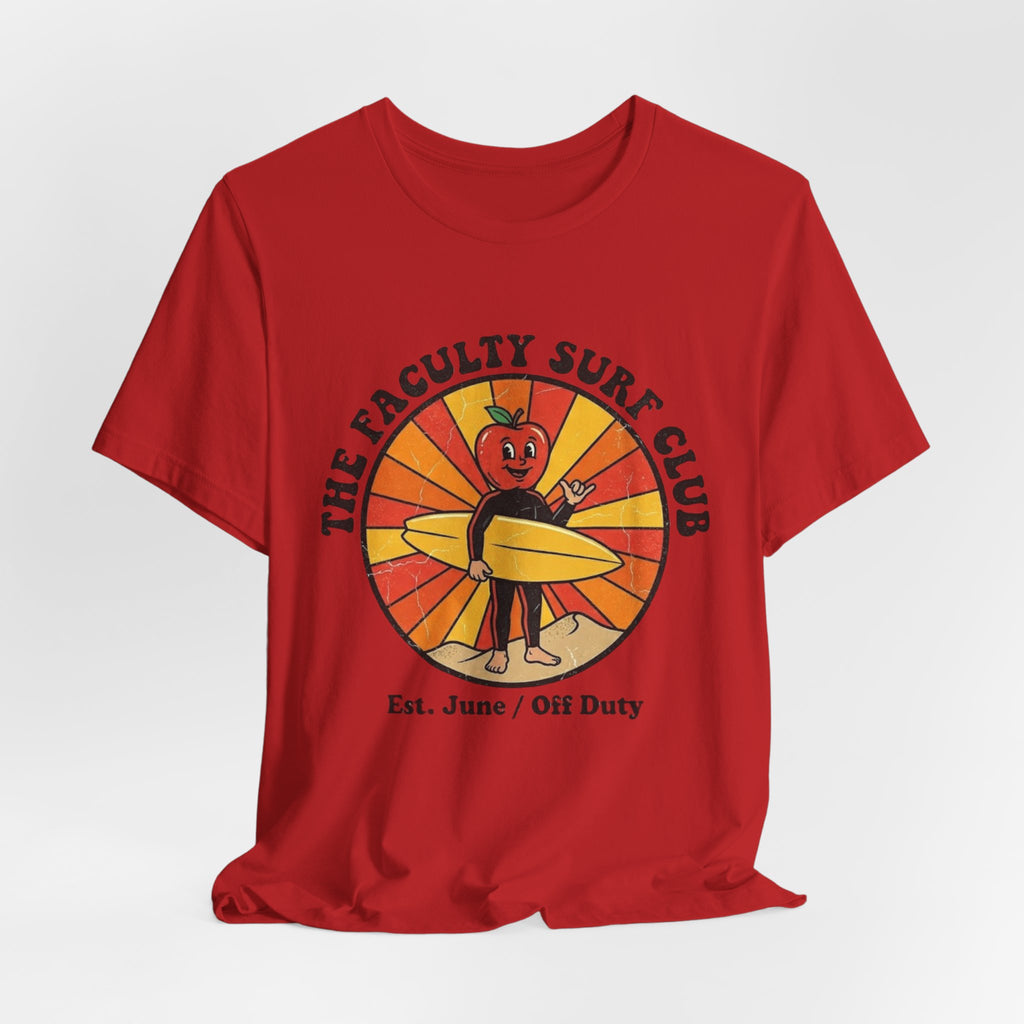 The Faculty Surf Club T-Shirt — Retro Surf Apple Design