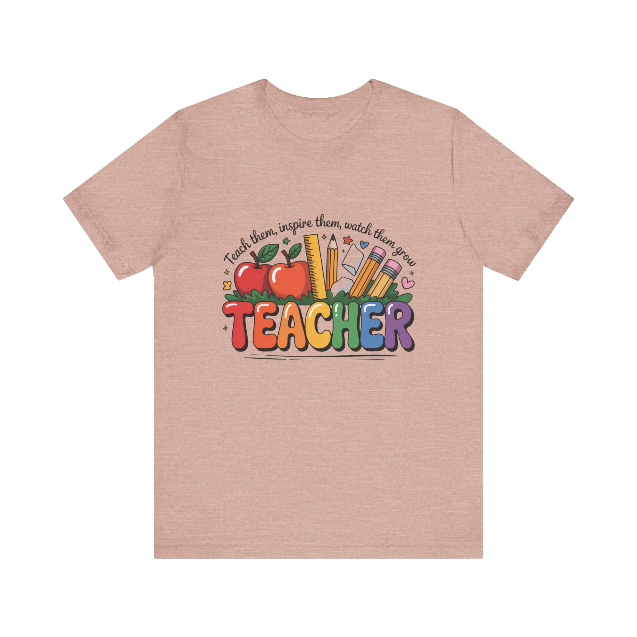 Colorful Teacher Appreciation Unisex Tee, Perfect Gift for Educators, Back to School, Graduation Gift, Teacher's Day, Classroom Wear