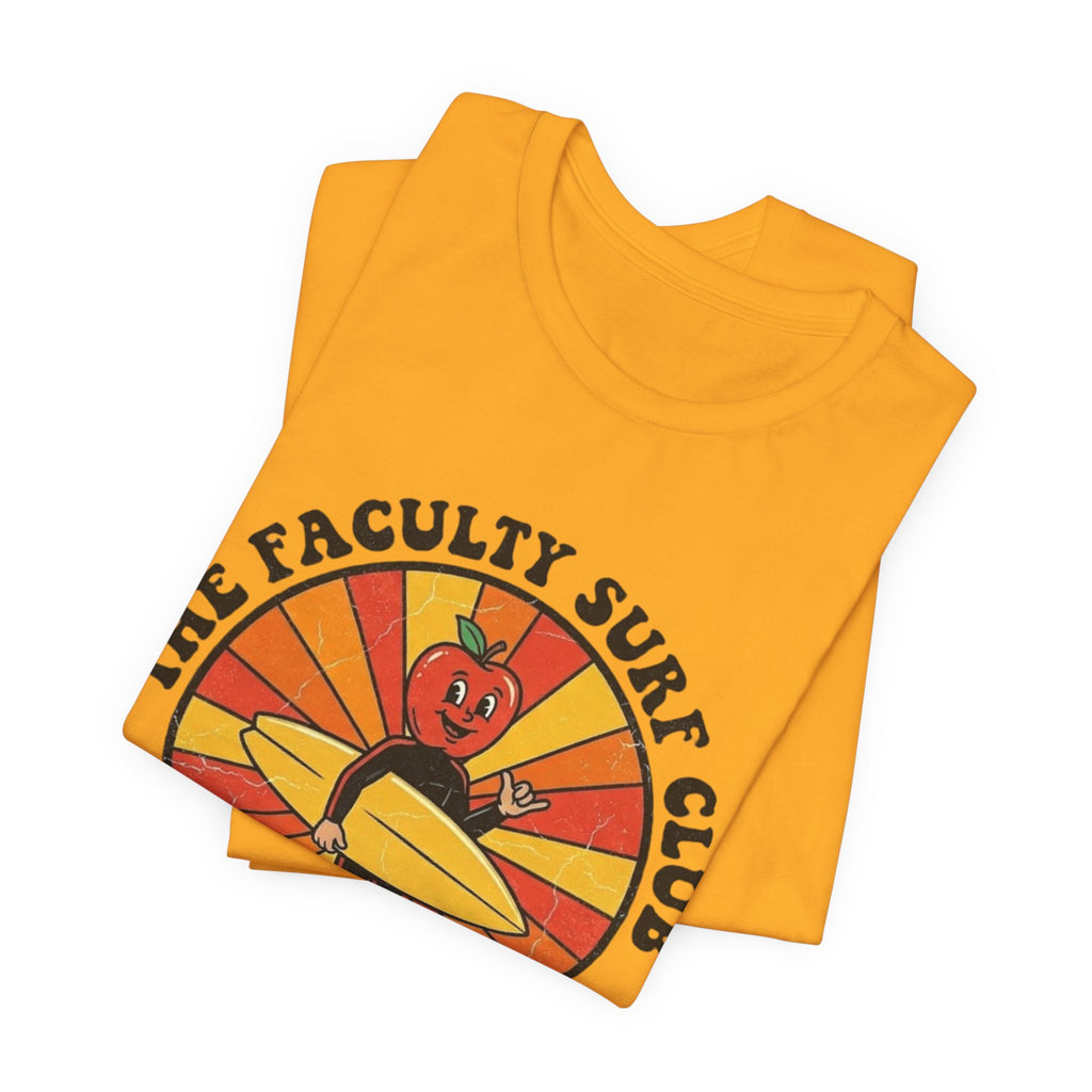 The Faculty Surf Club T-Shirt — Retro Surf Apple Design