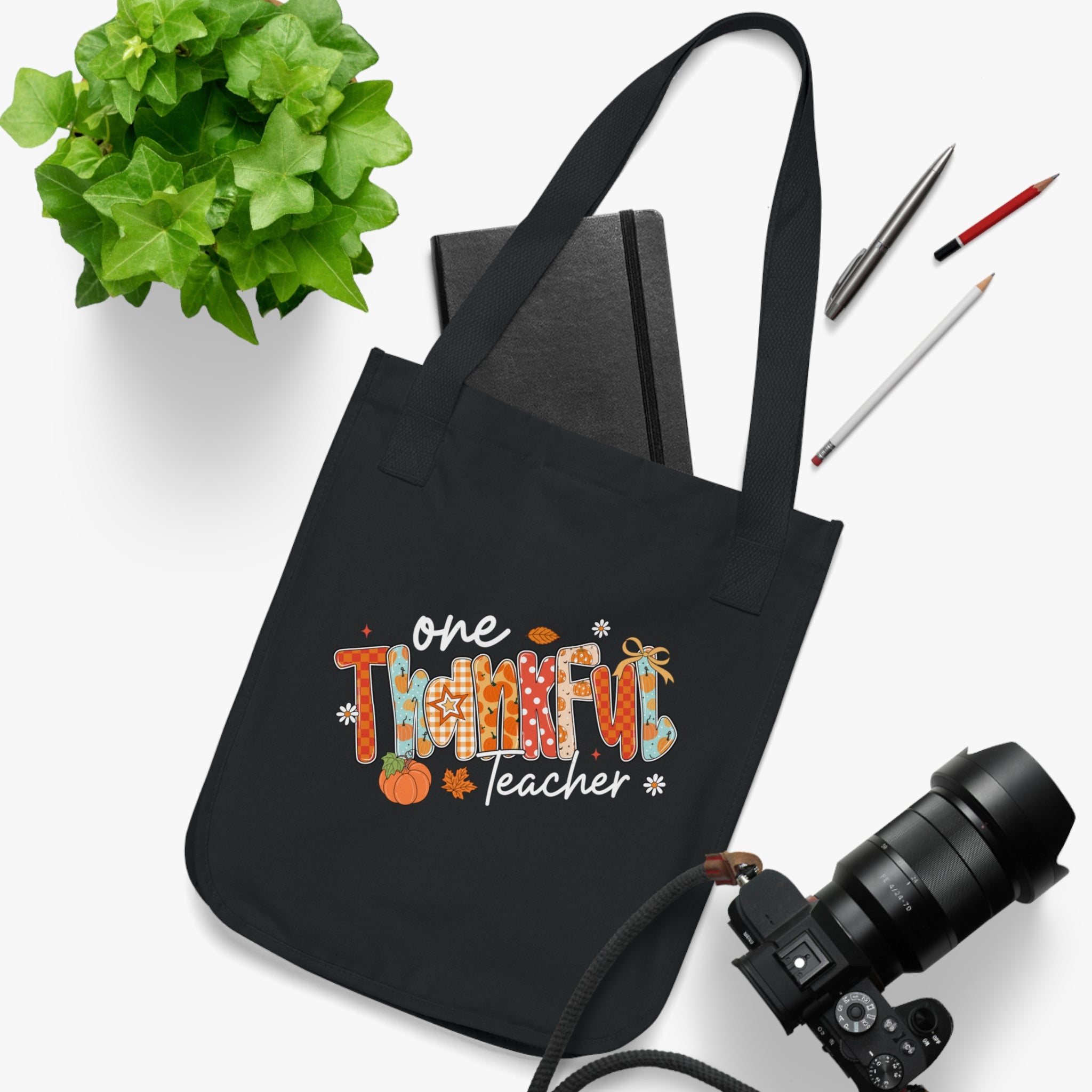 Thankful Organic Canvas Tote Bag