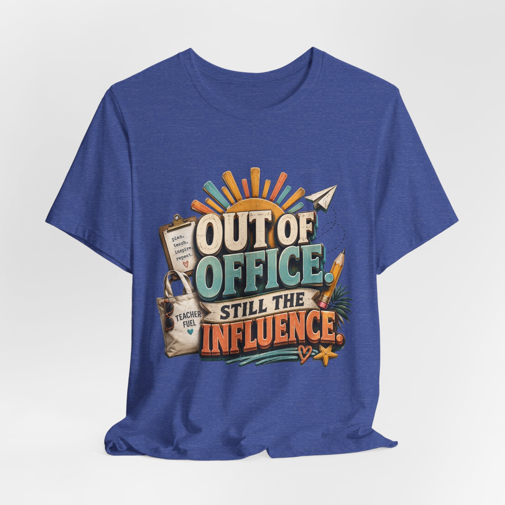 Out of Office Still the Influence T‑Shirt — Vacation & Influencer Beach Tee