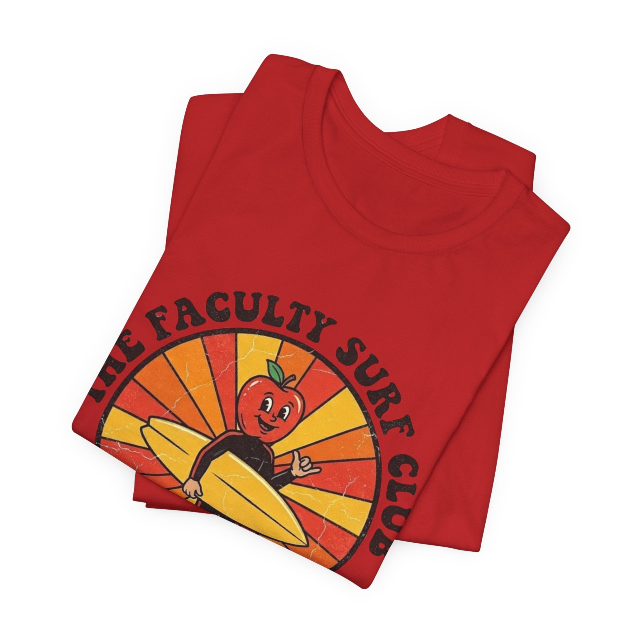 The Faculty Surf Club T-Shirt — Retro Surf Apple Design