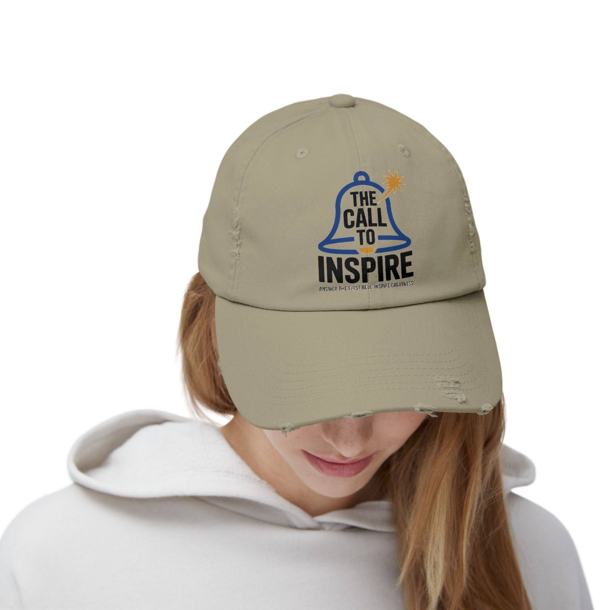 Inspiring Unisex Distressed Cap | Motivational Hat, Gift for Graduates, Everyday Wear, Trendy Cap