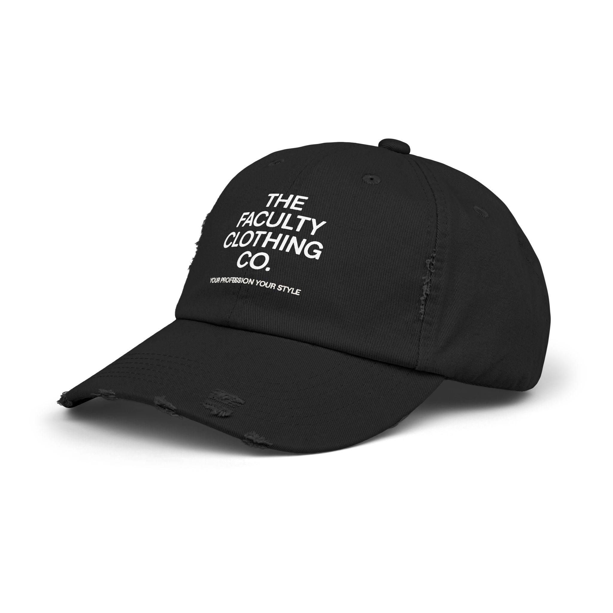The Faculty Clothing Co.  Distressed Cap - Casual Streetwear, Perfect for Everyday Style, Gift for Friends, Trendy Accessory, Year-Round Fashion